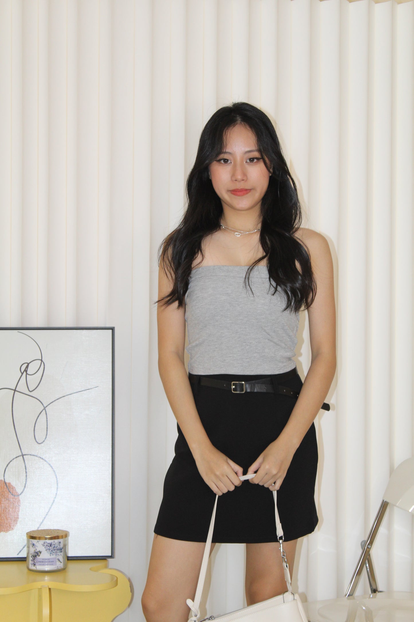 Josey Mini Skirt with Belt (Black)