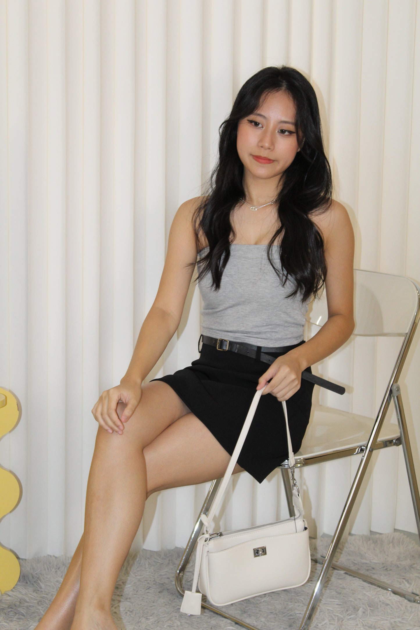 Josey Mini Skirt with Belt (Black)
