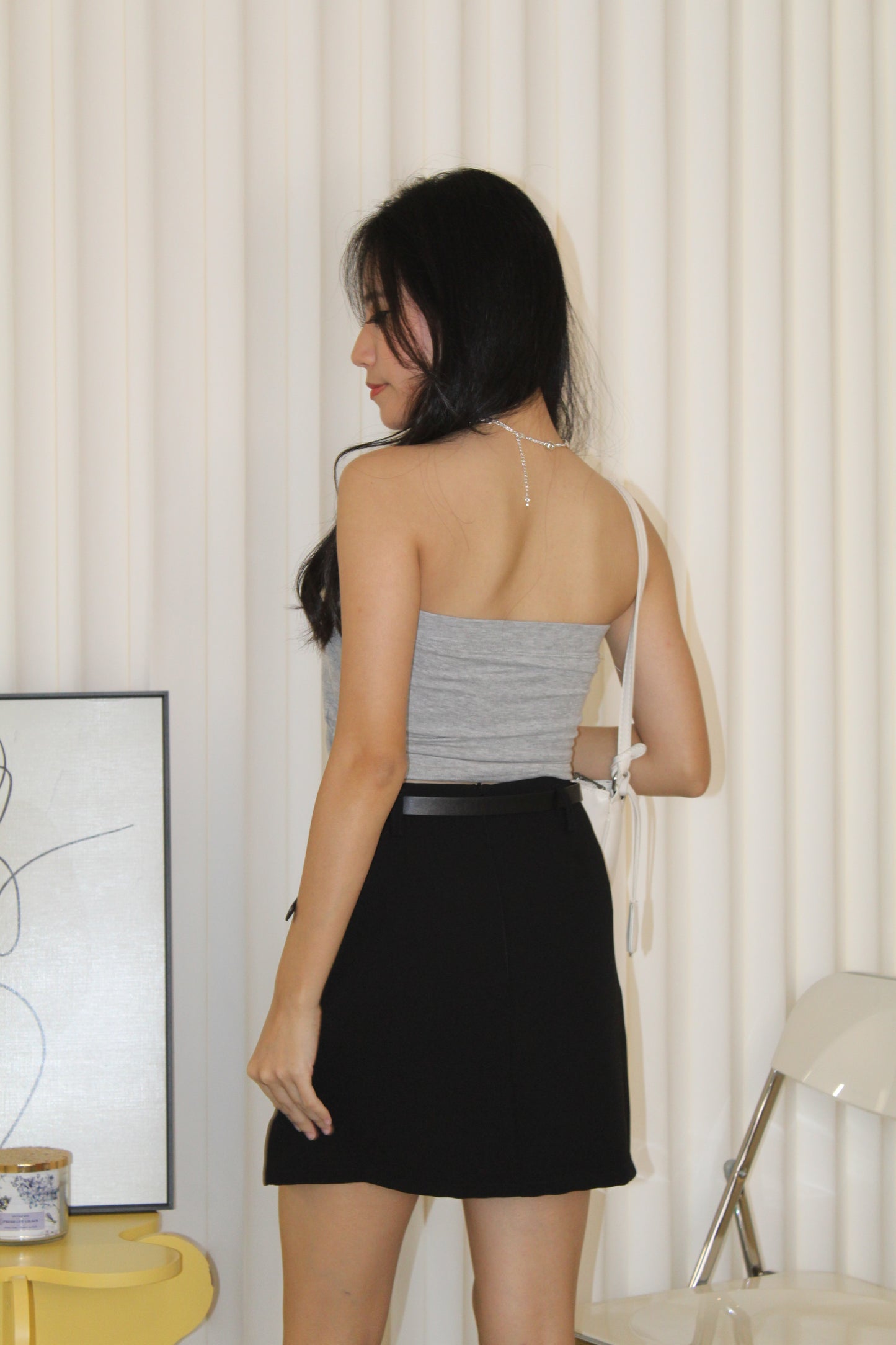 Josey Mini Skirt with Belt (Black)
