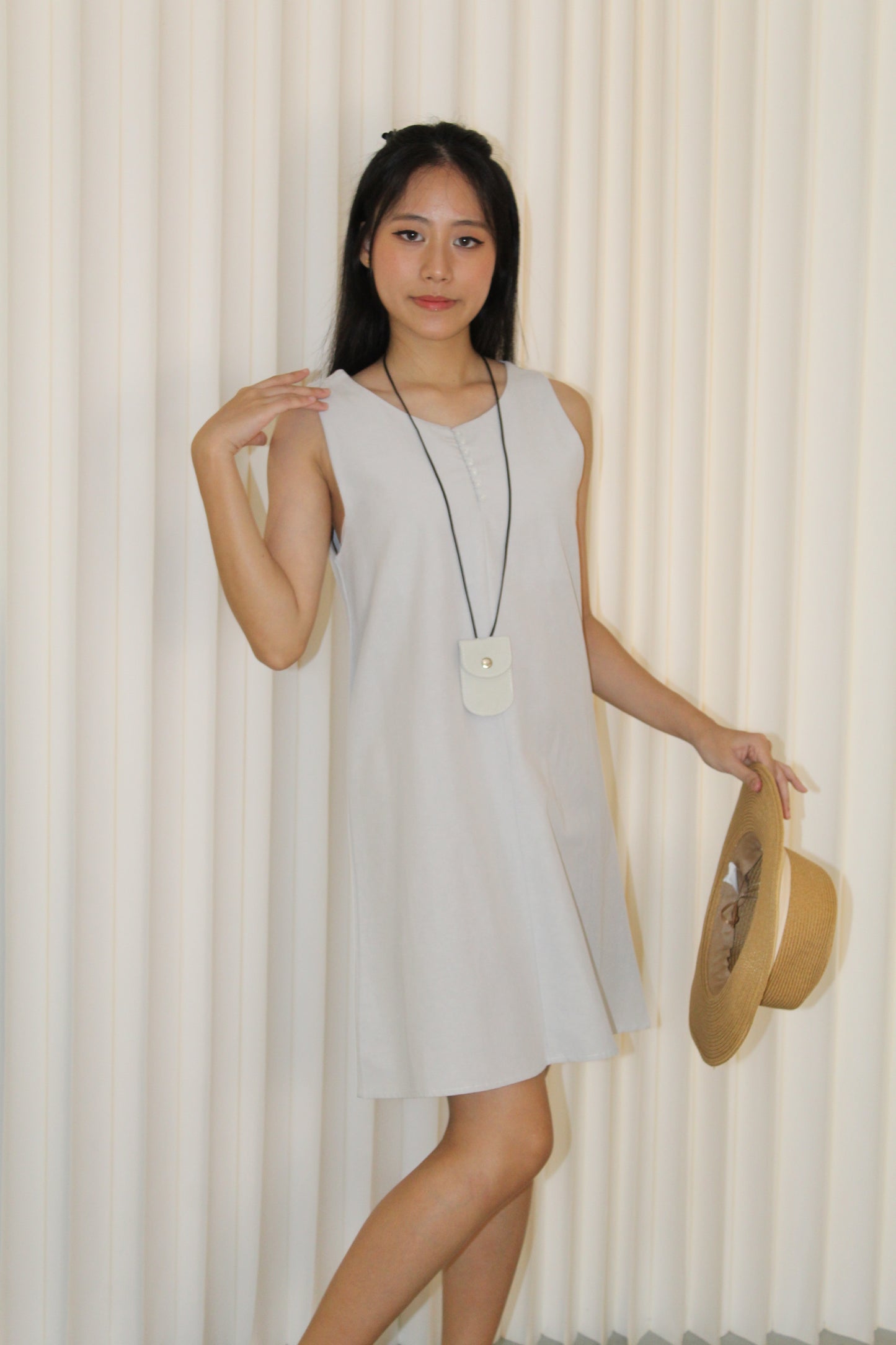 Everly Casual Mini Dress (Blue)