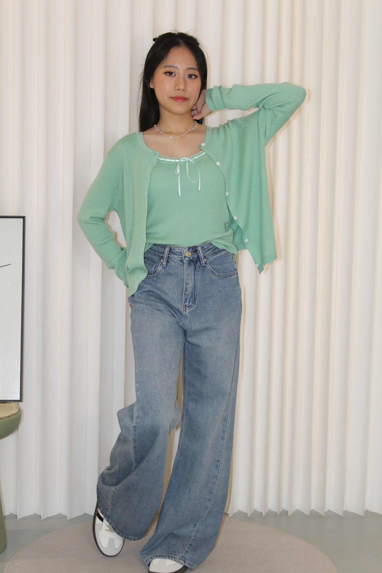 Joyce Knit Two Piece Top (Cream)