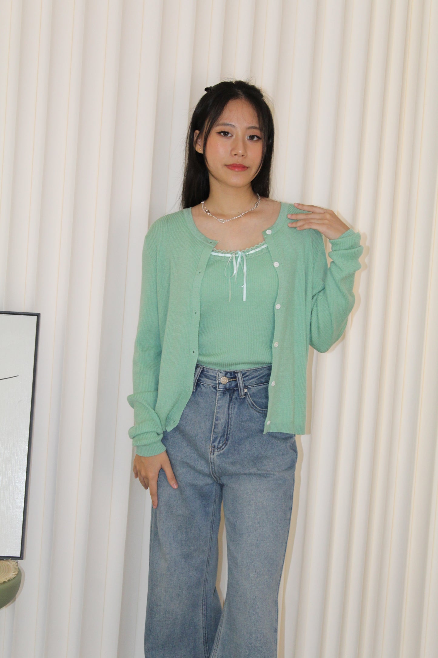 Joyce Knit Two Piece Top (Cream)