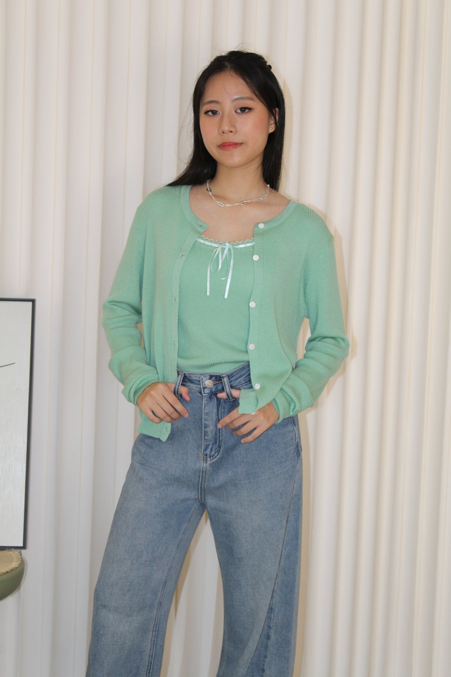 Joyce Knit Two Piece Top (Cream)
