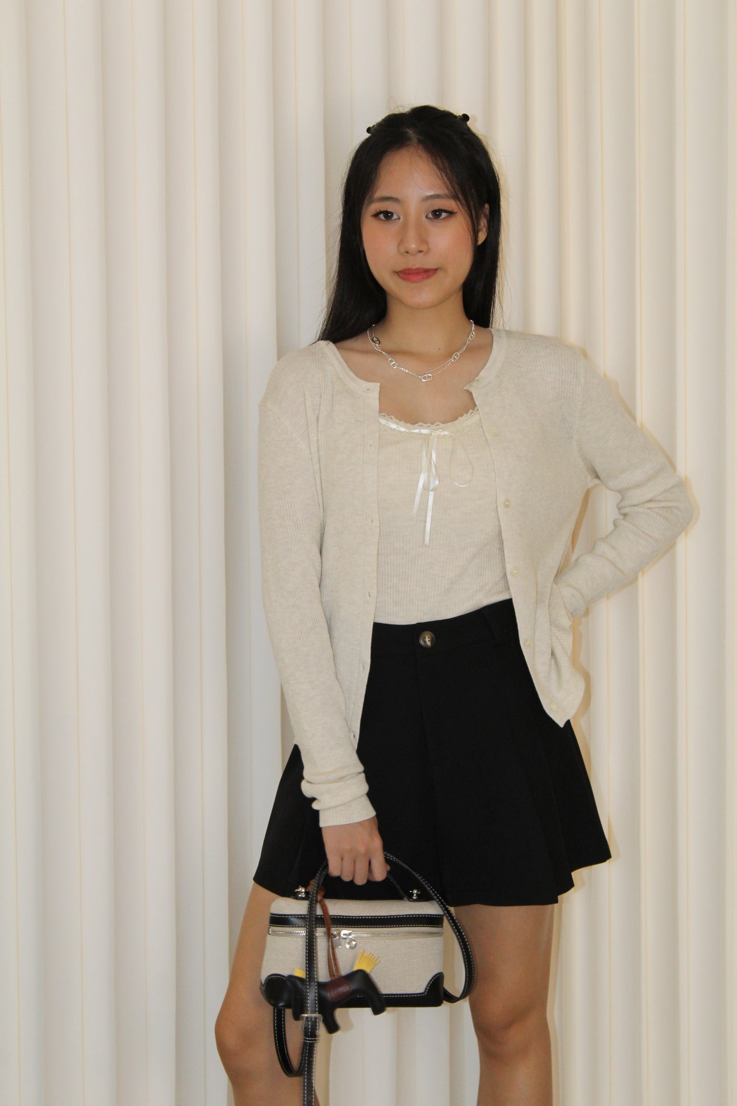 Joyce Knit Two Piece Top (Cream)