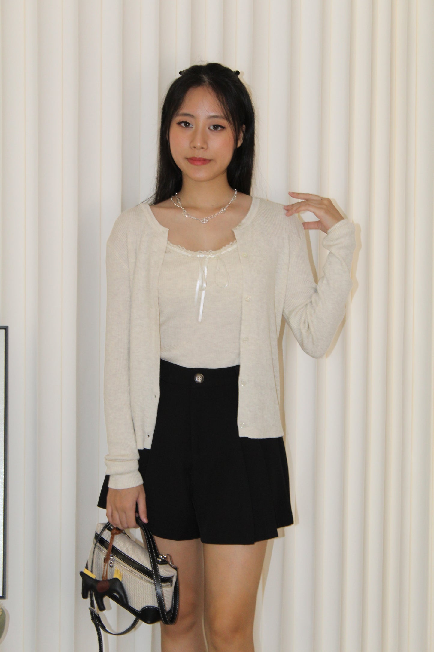 Joyce Knit Two Piece Top (Cream)
