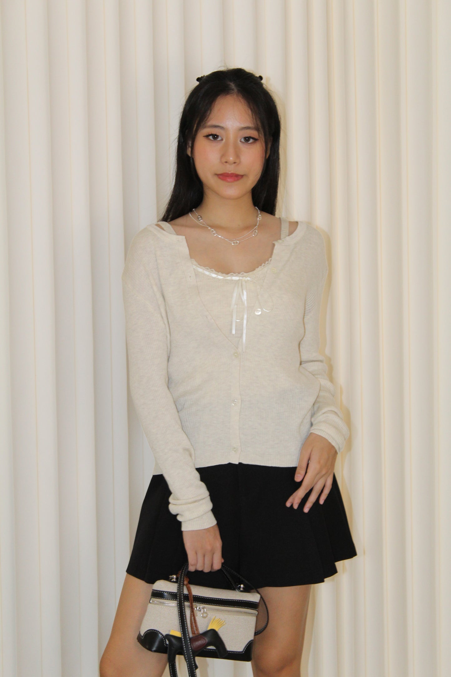 Joyce Knit Two Piece Top (Cream)