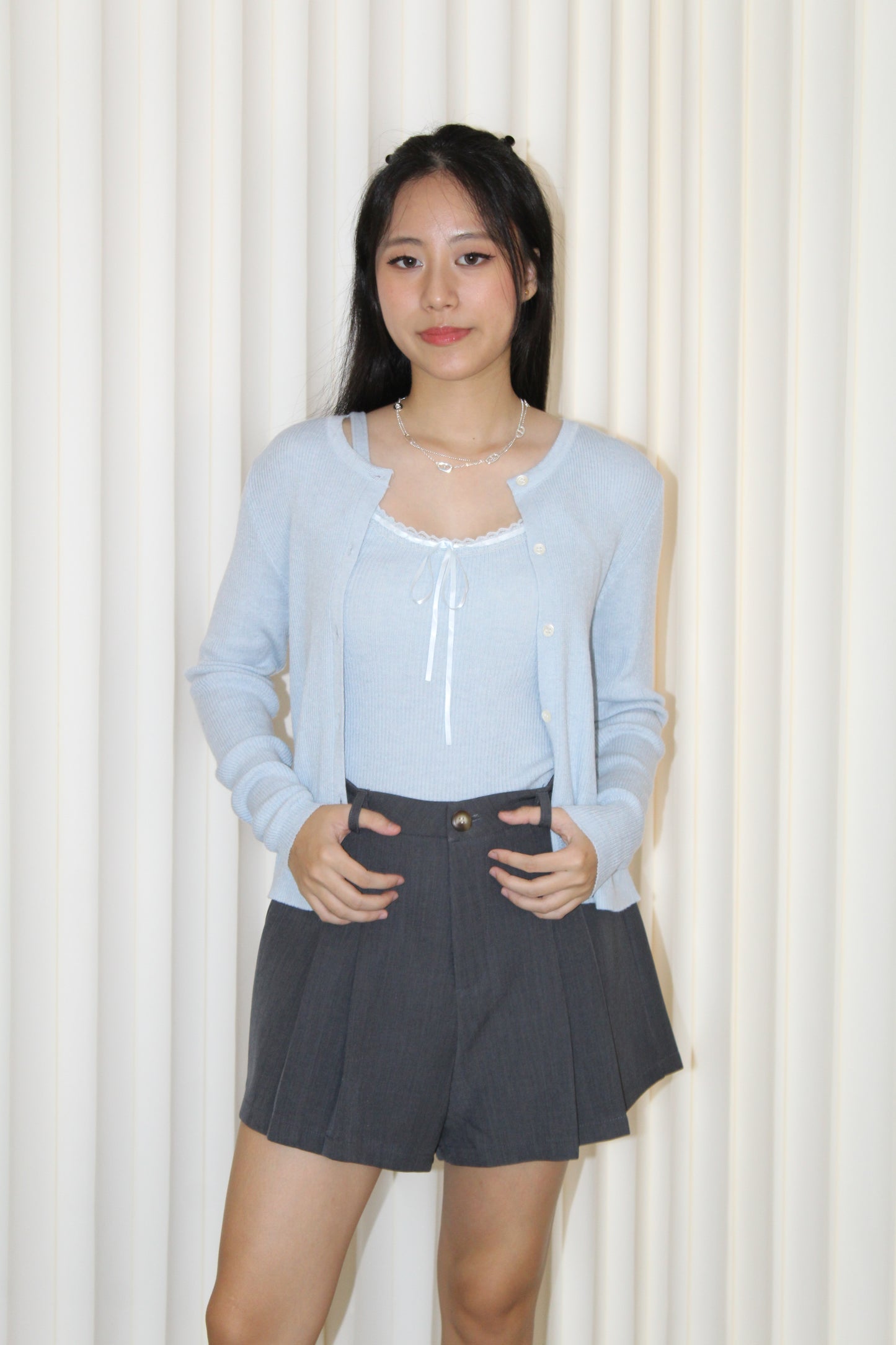 Joyce Knit Two Piece Top (Cream)