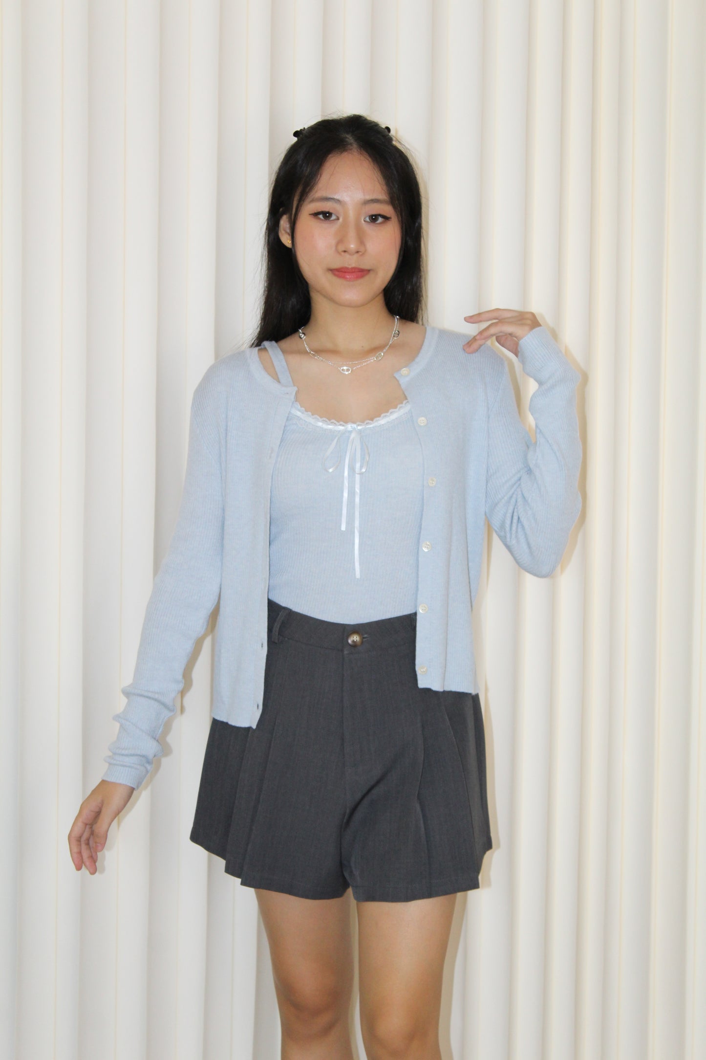 Joyce Knit Two Piece Top (Cream)