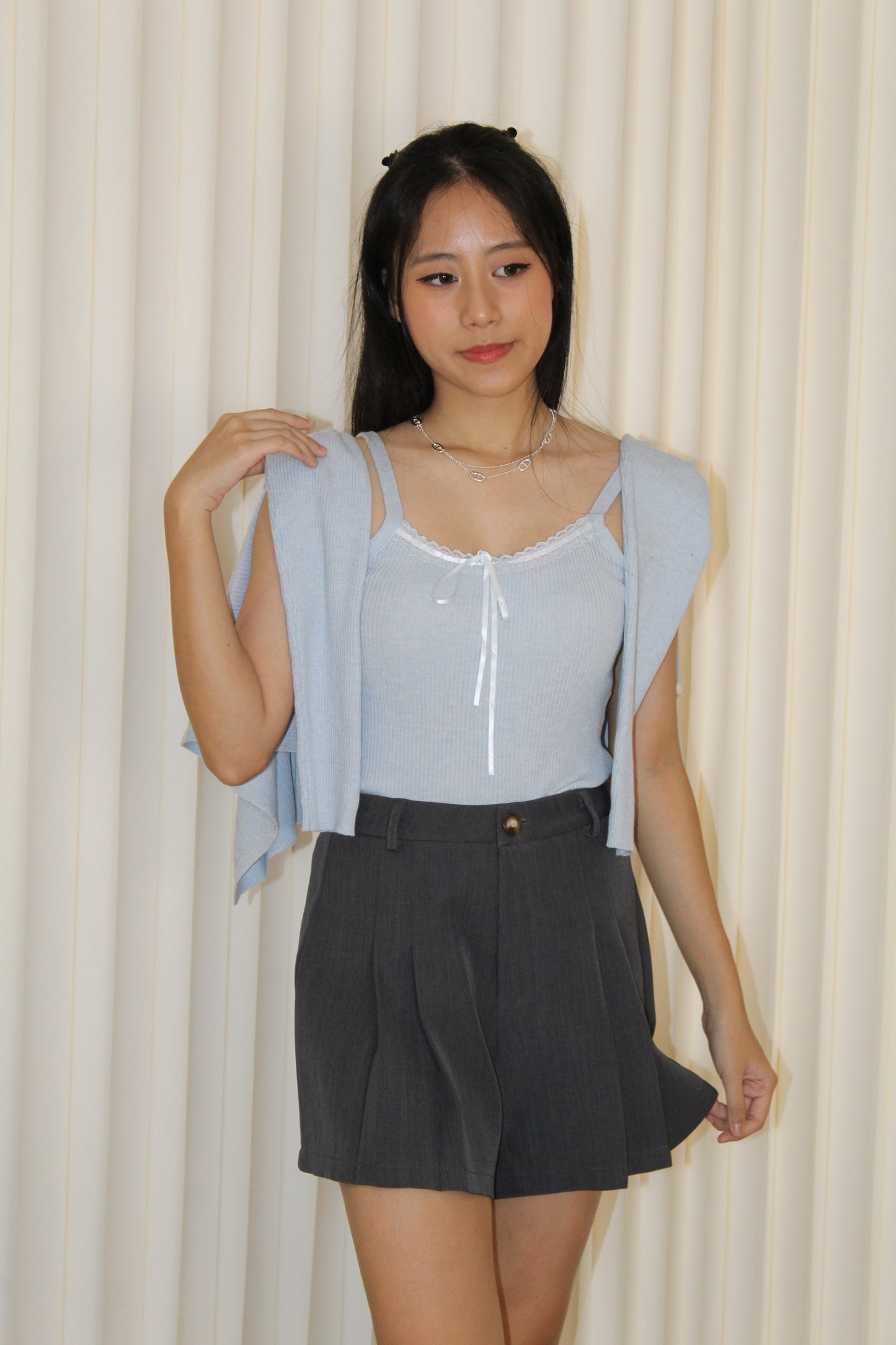 Joyce Knit Two Piece Top (Cream)