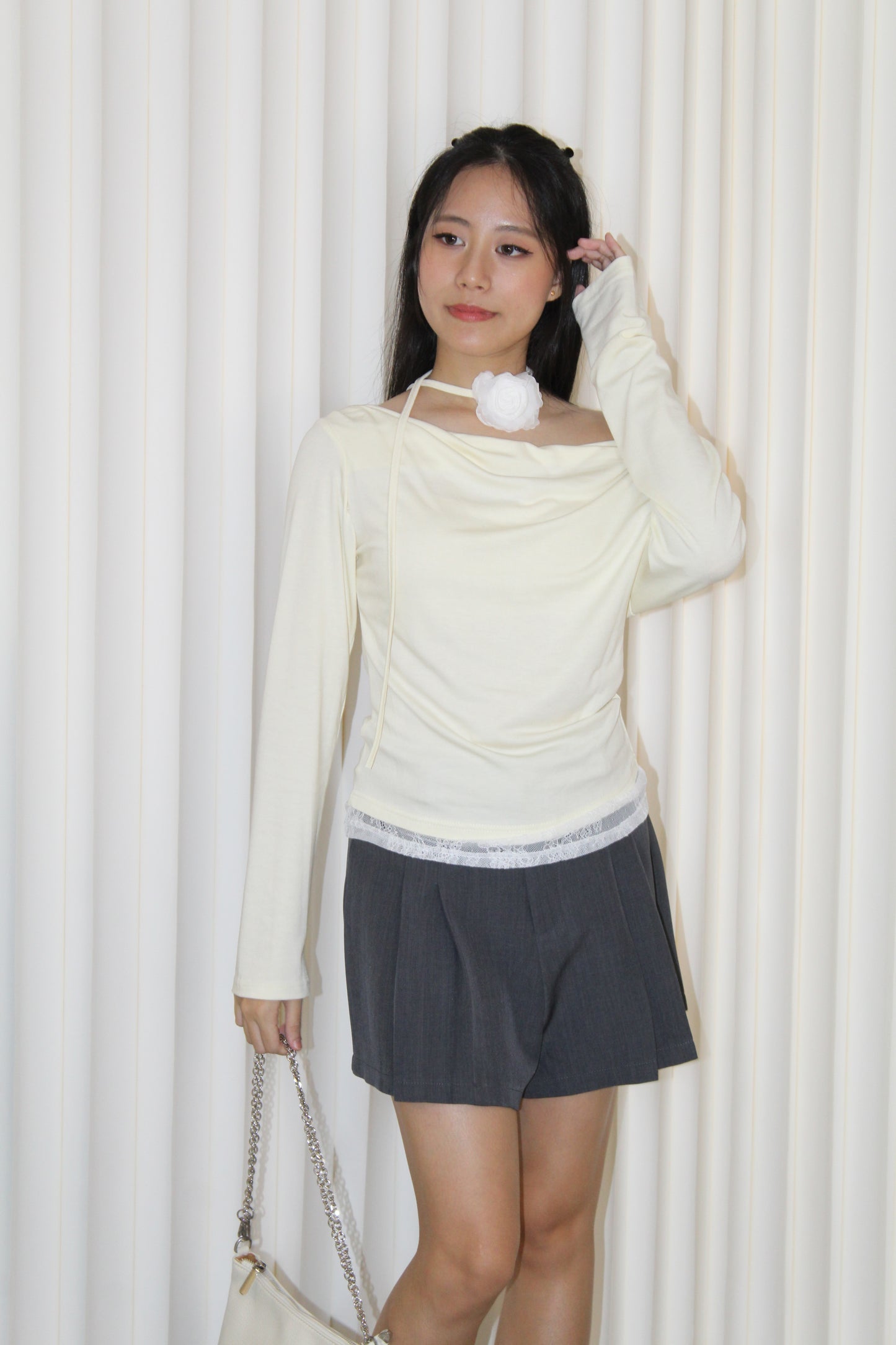 Tammy Lace Long Sleeve Top (Yellow)