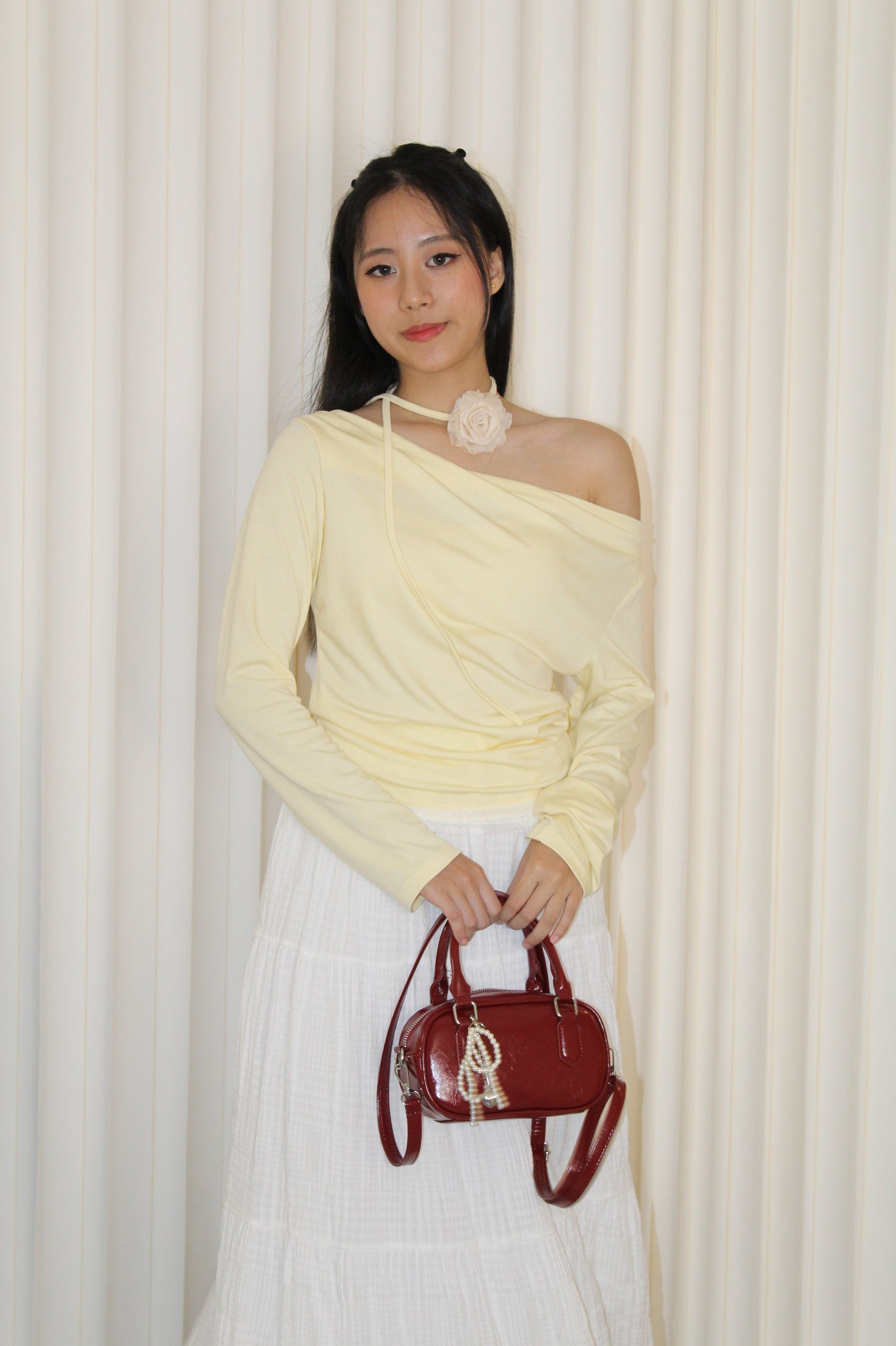 Tammy Lace Long Sleeve Top (Yellow)