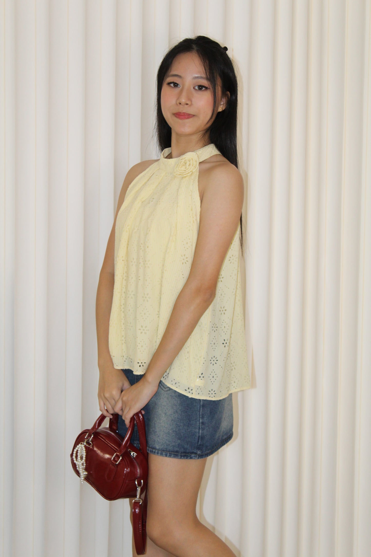 Edith Halter Top (Yellow)