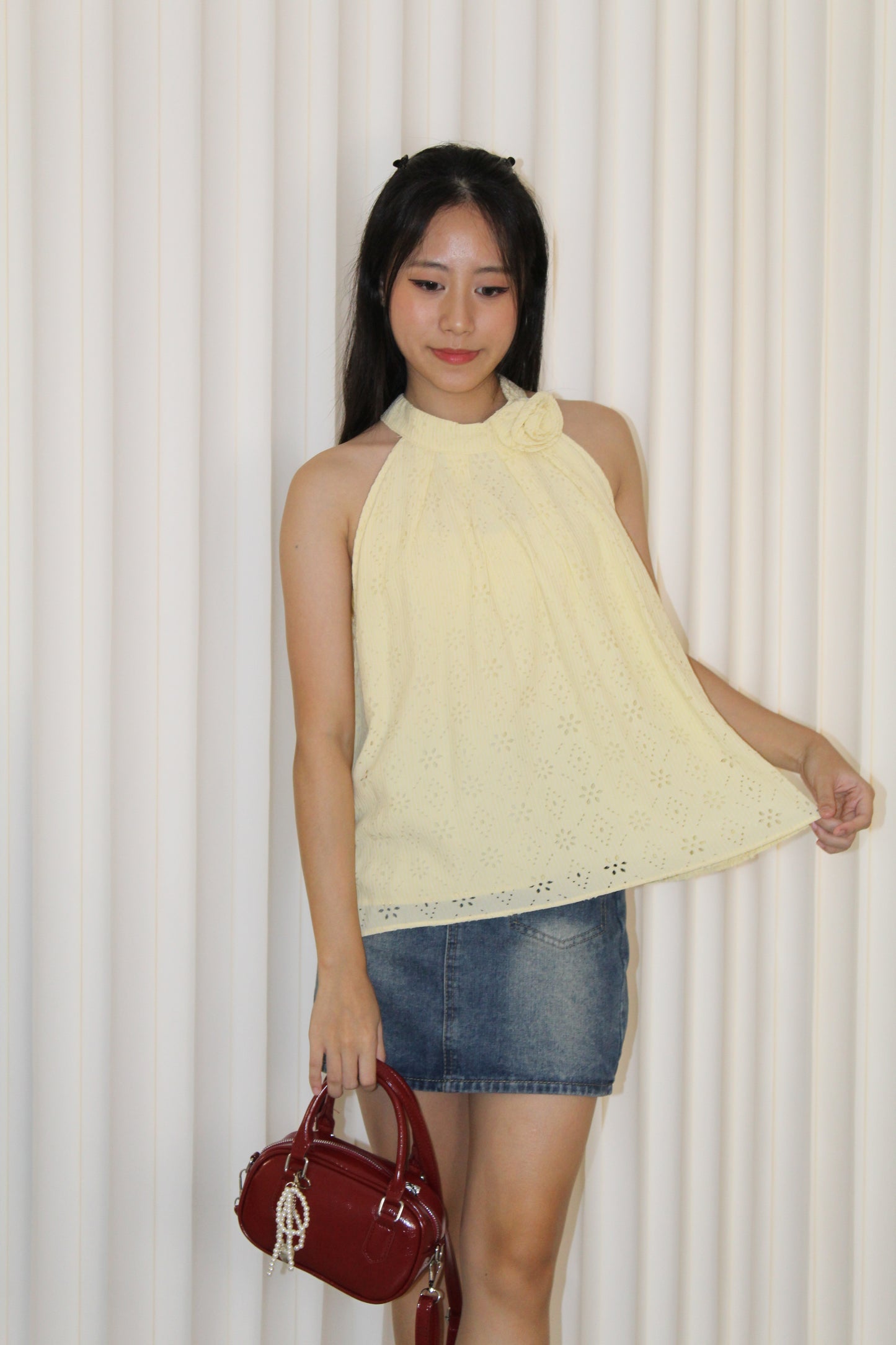Edith Halter Top (Yellow)