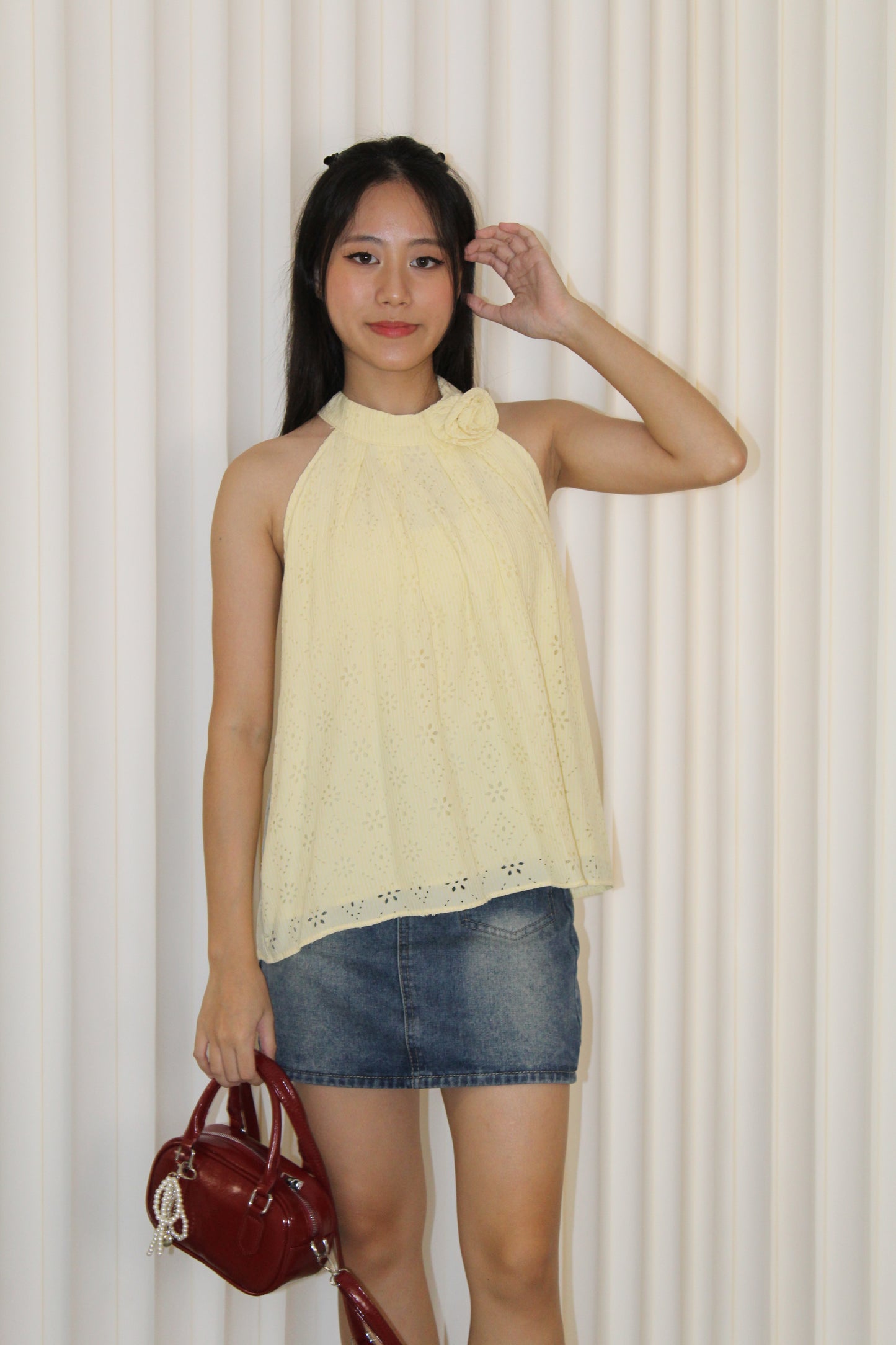 Edith Halter Top (Yellow)