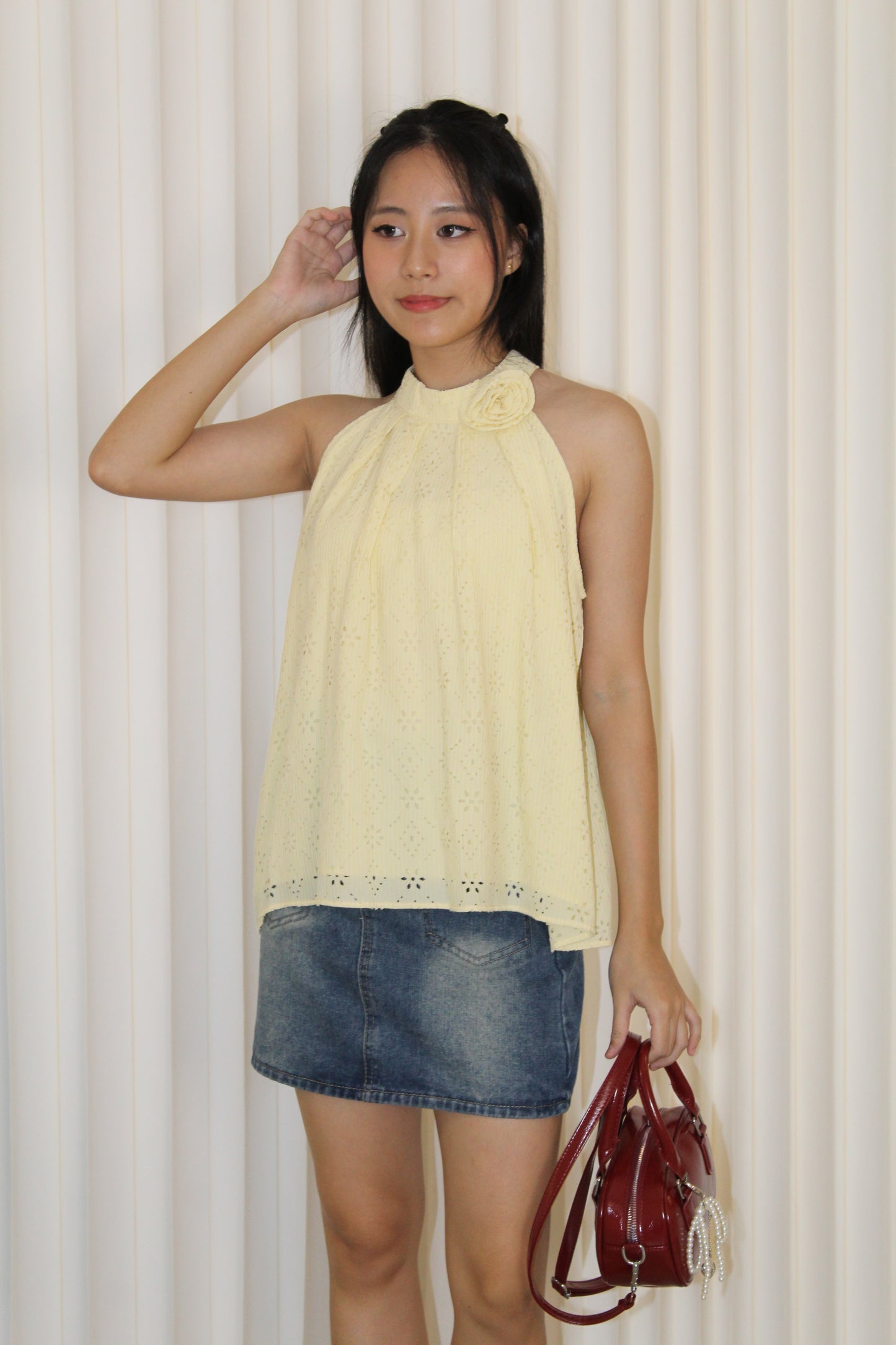 Edith Halter Top (Yellow)