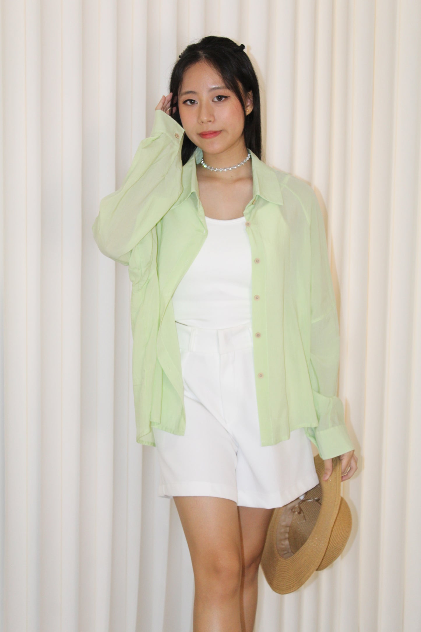 Sora Button Up Top (Green)