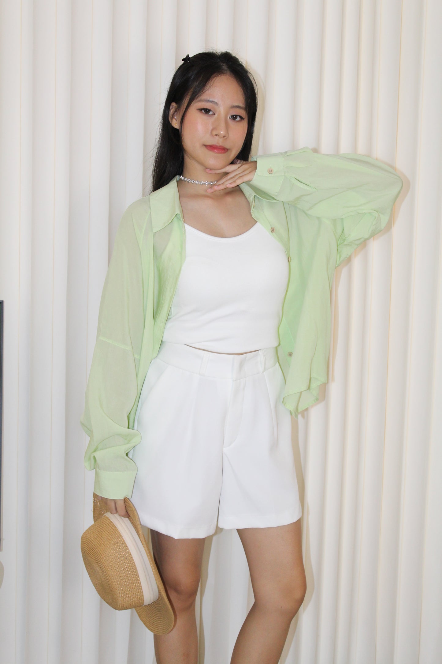 Sora Button Up Top (Green)