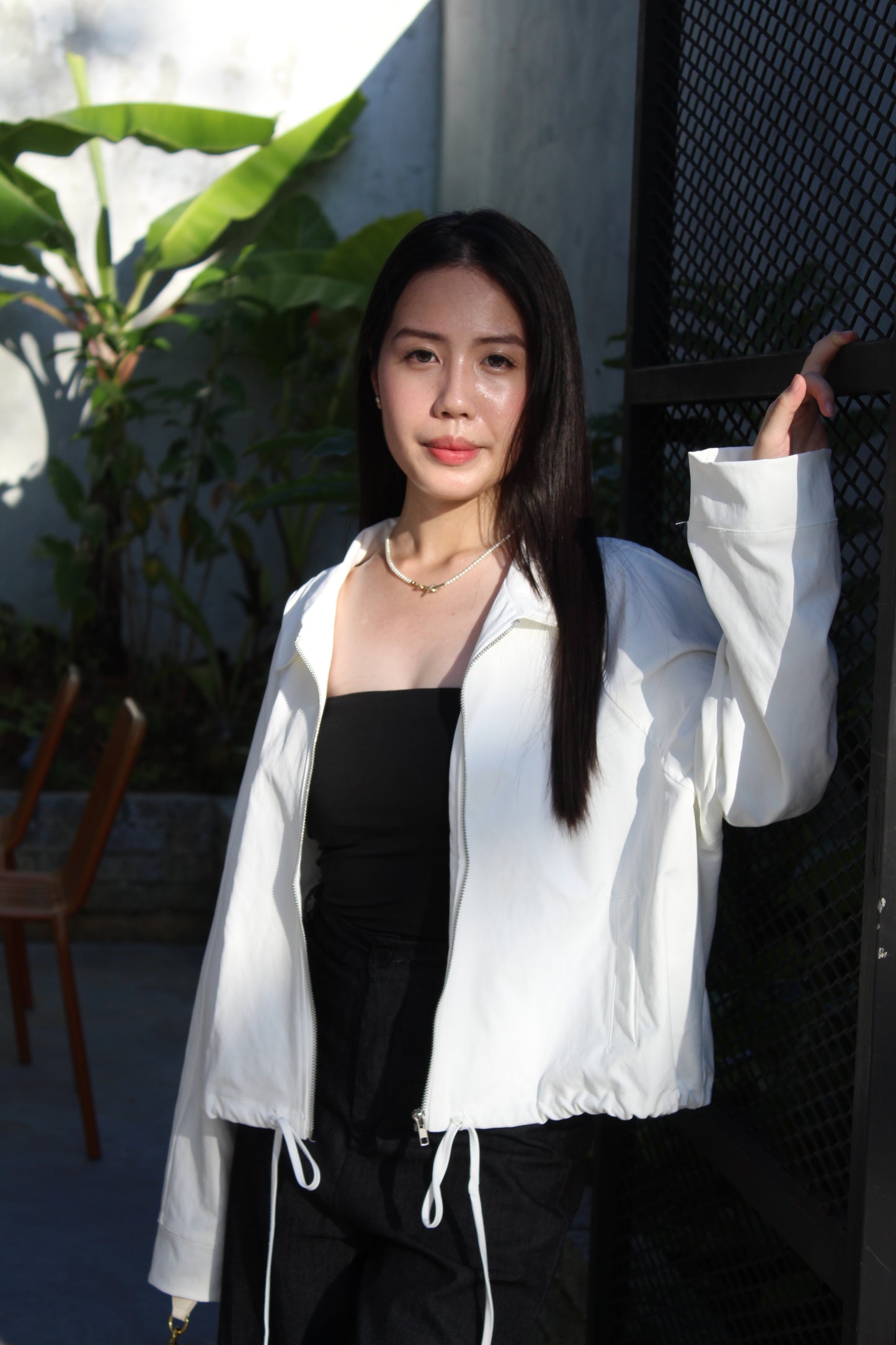 Quincey Cropped Jacket (Cream)
