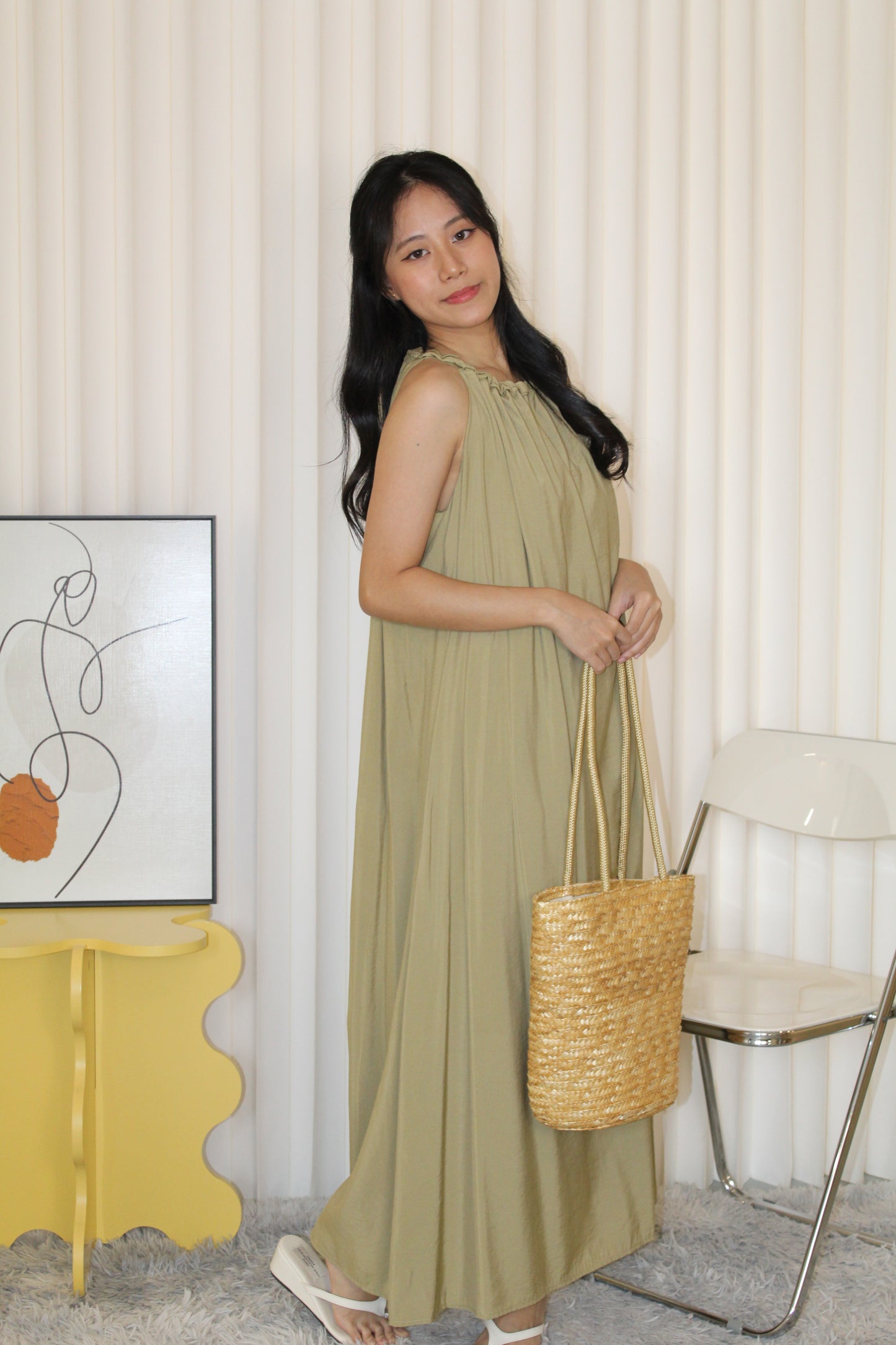 Rattan Long Strap Shoulder Bag