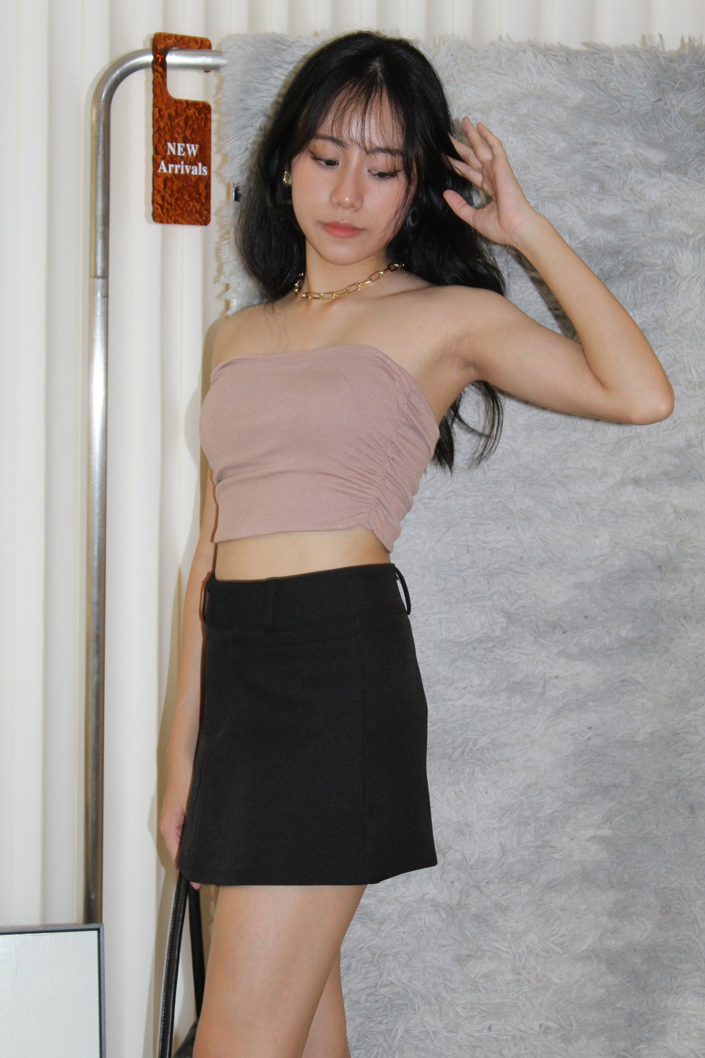 Riley Padded Tube Top (Grey)