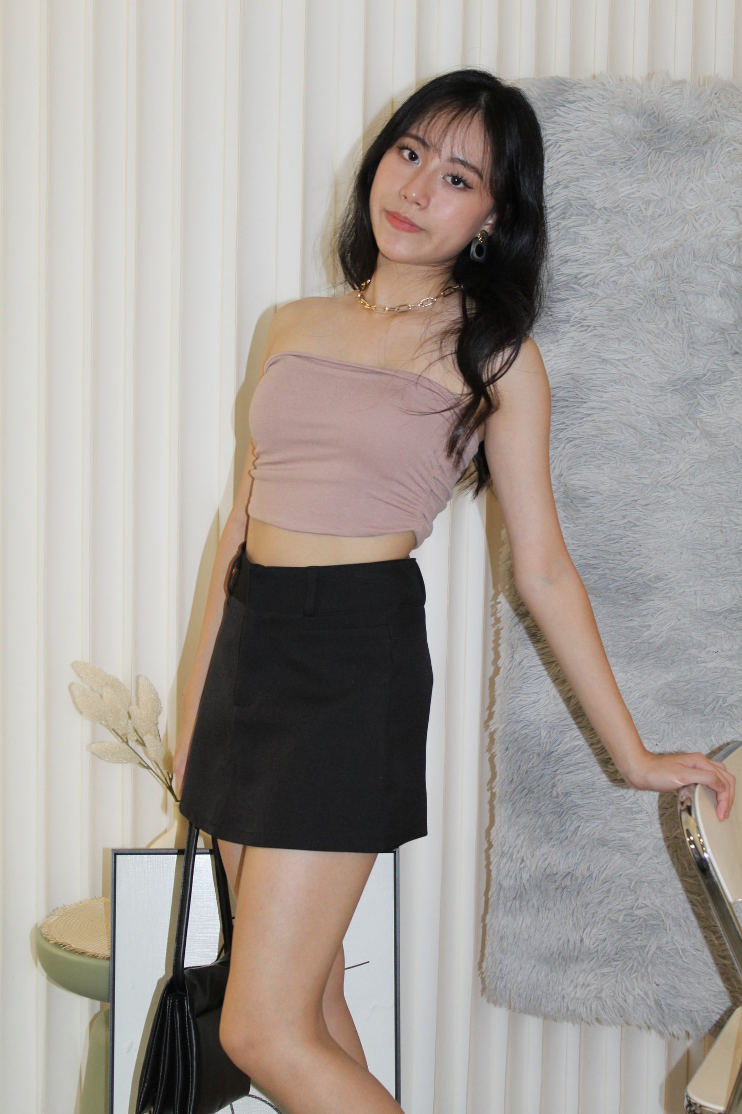 Riley Padded Tube Top (Grey)