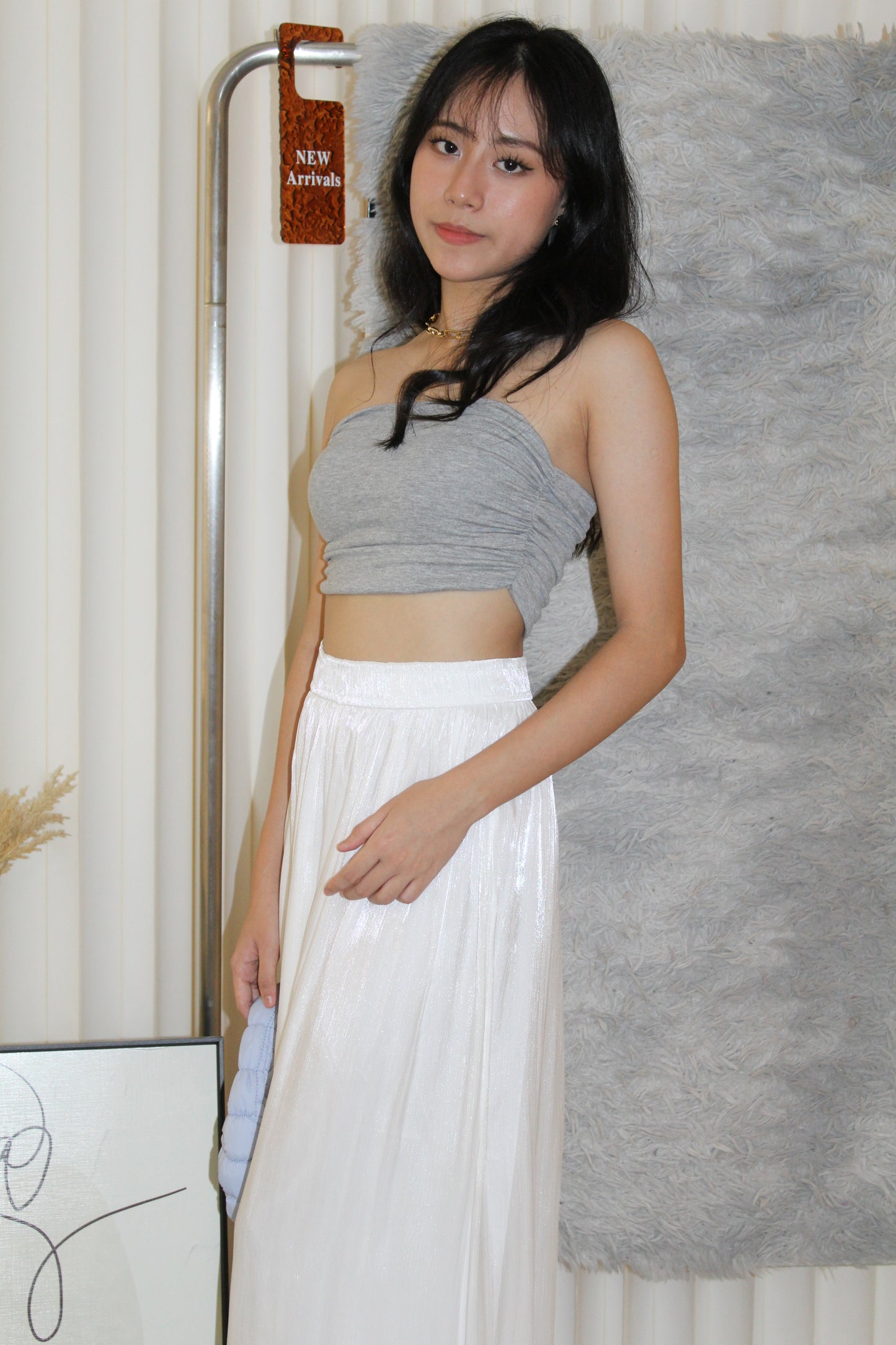Riley Padded Tube Top (Grey)