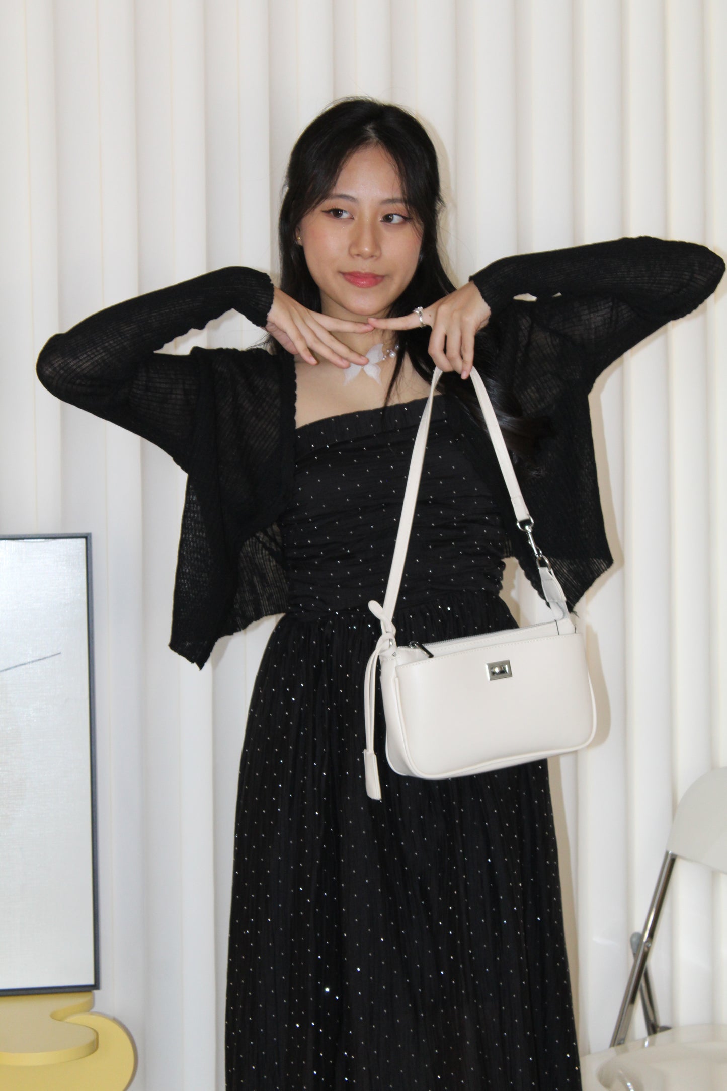Aurelia Sparkle Midaxi Dress (Black)