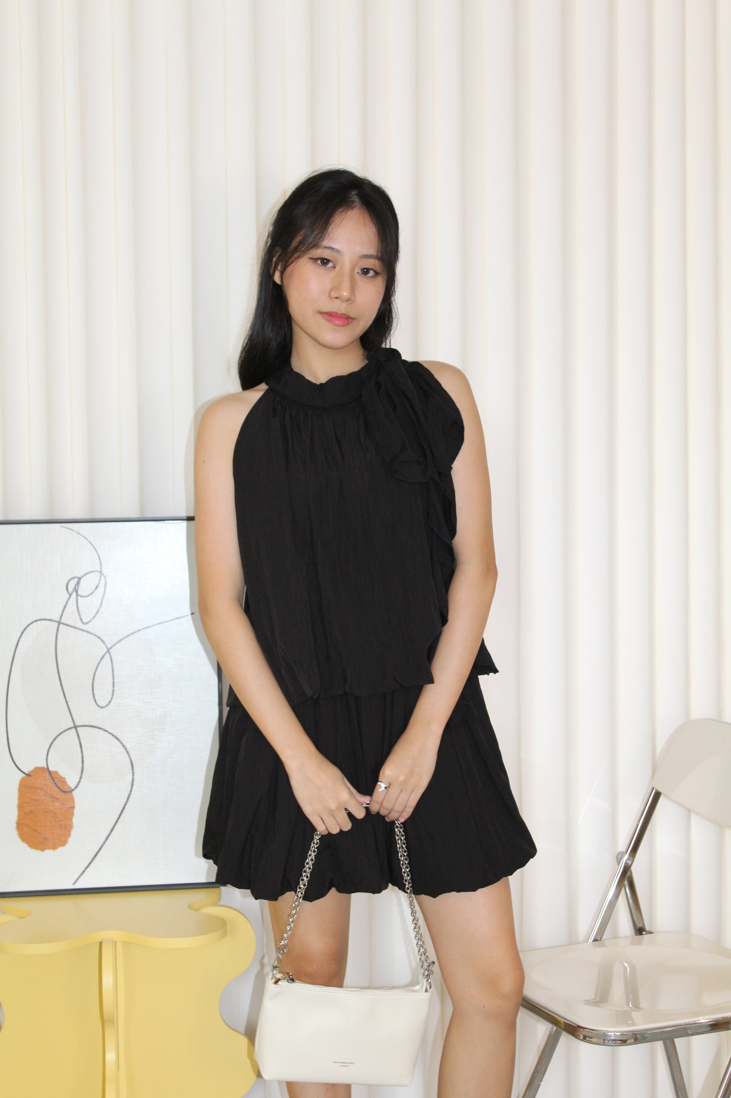 Emi Puffy Two Piece Set (Black)