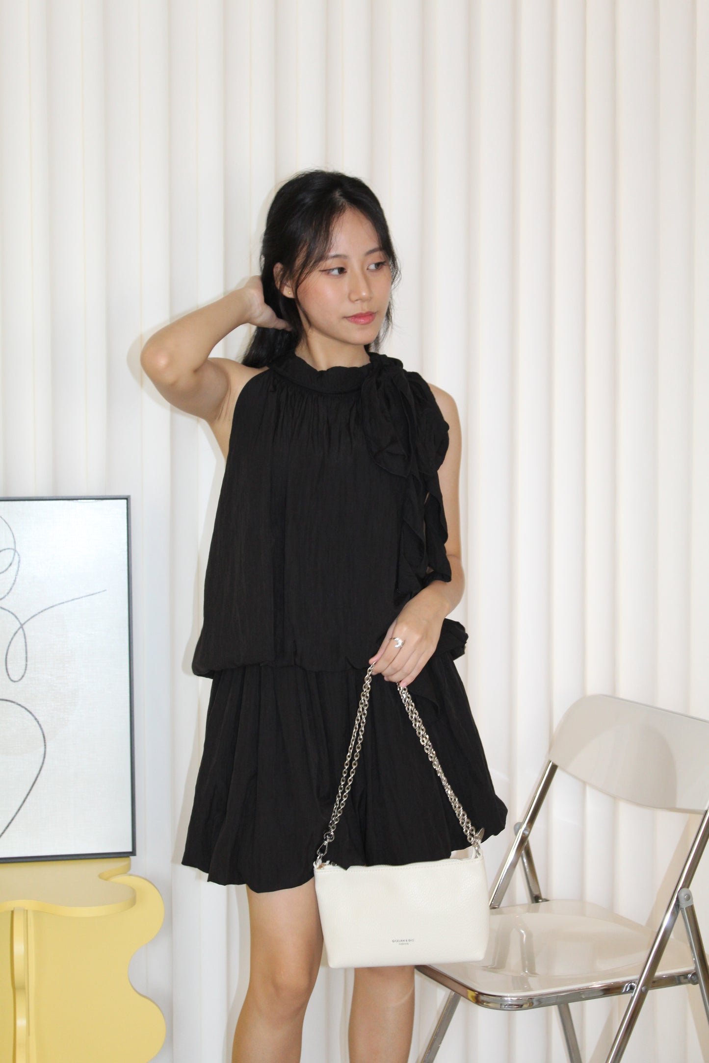 Emi Puffy Two Piece Set (Black)