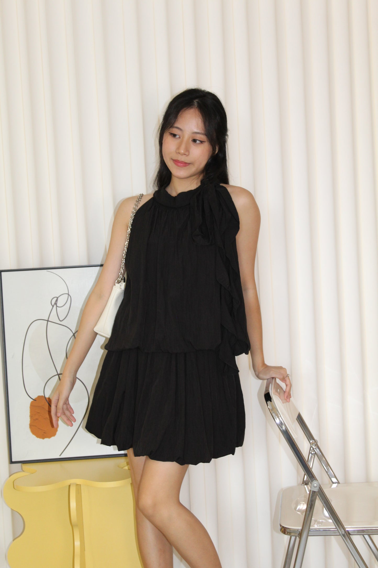Emi Puffy Two Piece Set (Black)