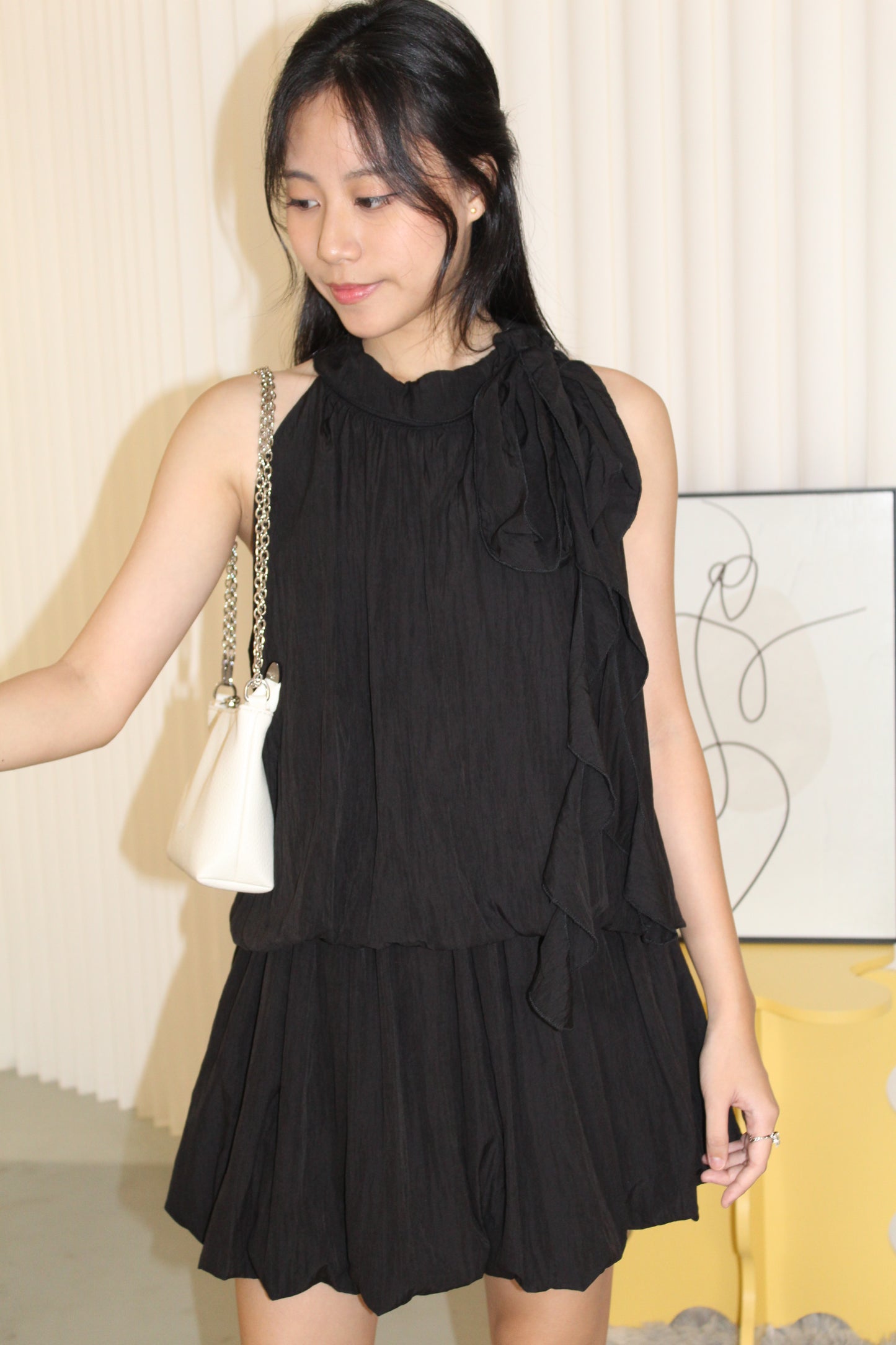 Emi Puffy Two Piece Set (Black)