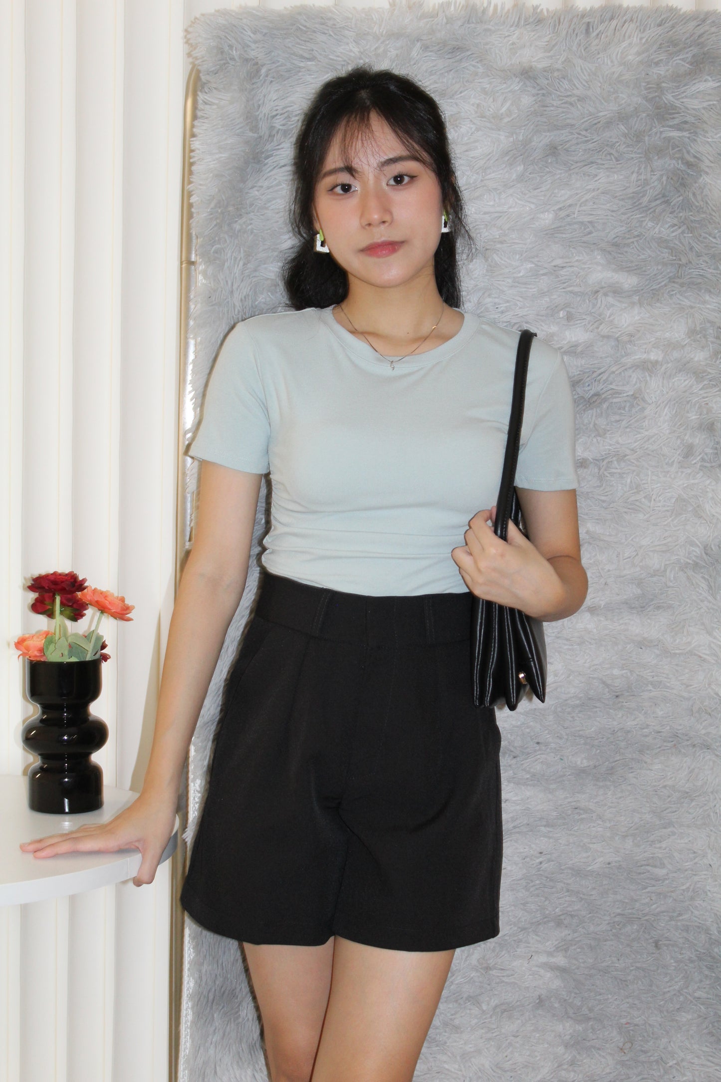 Candice Ruched Padded Top (White)