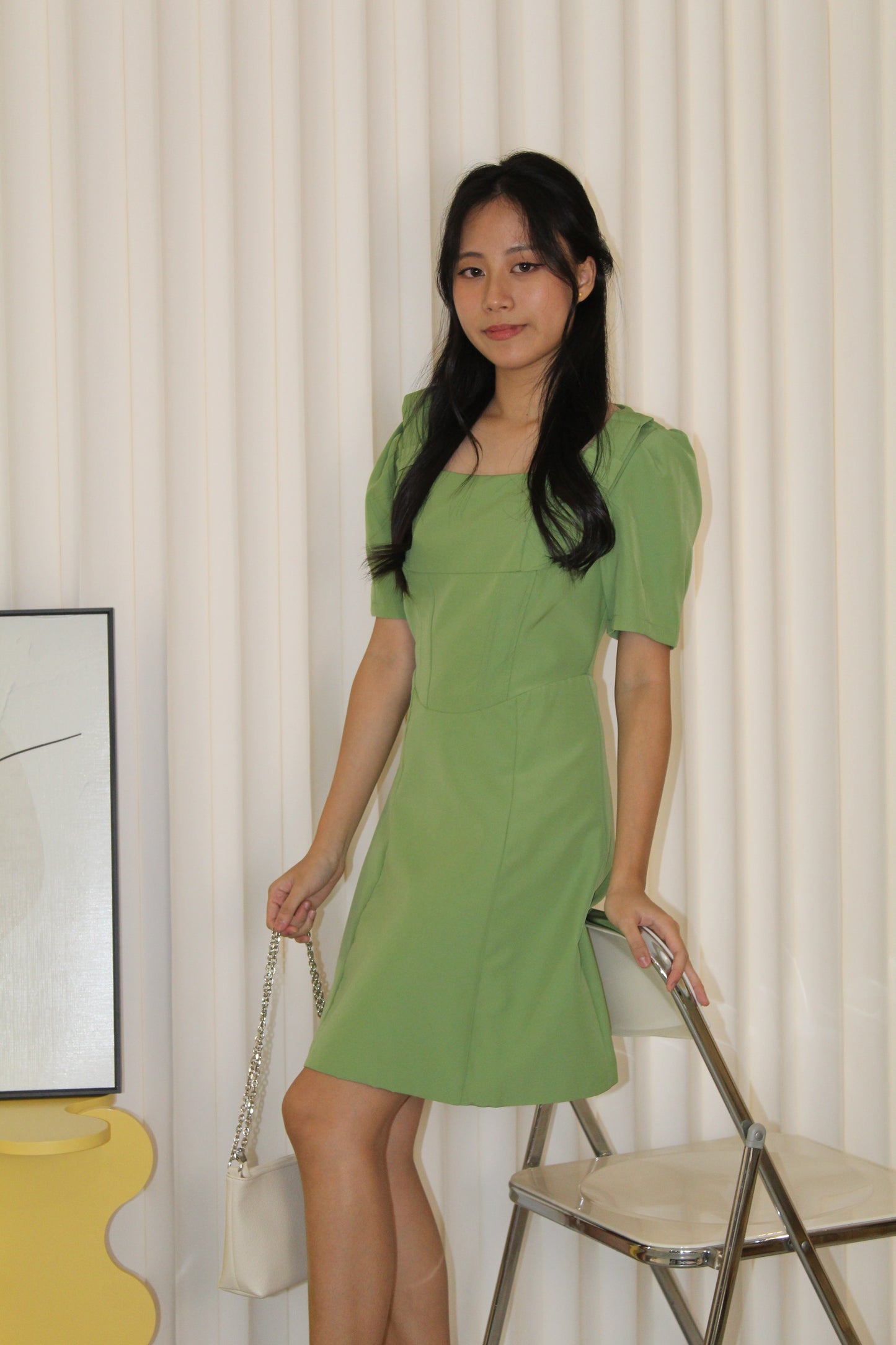 Genesis A-Line Mini Dress (Green)