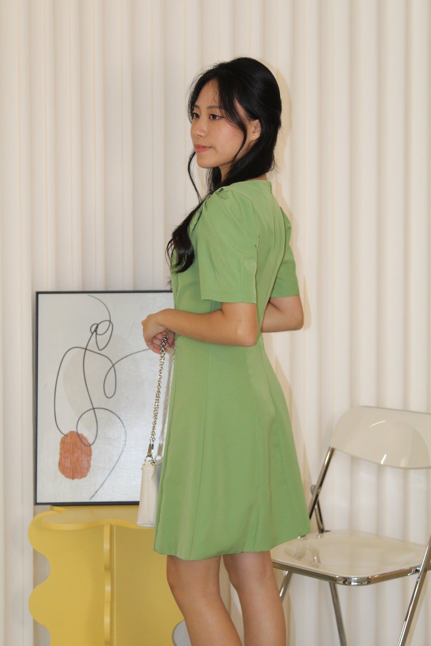 Genesis A-Line Mini Dress (Green)