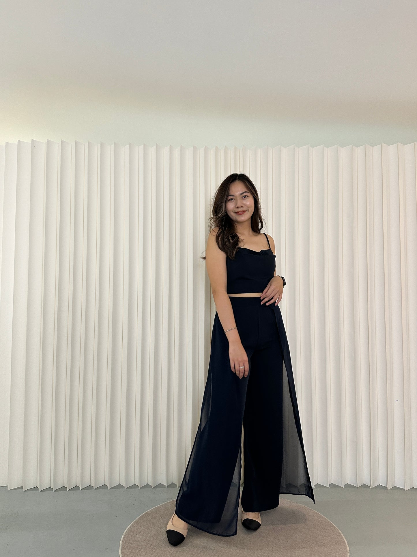 Estelle Camisole Top (Navy)