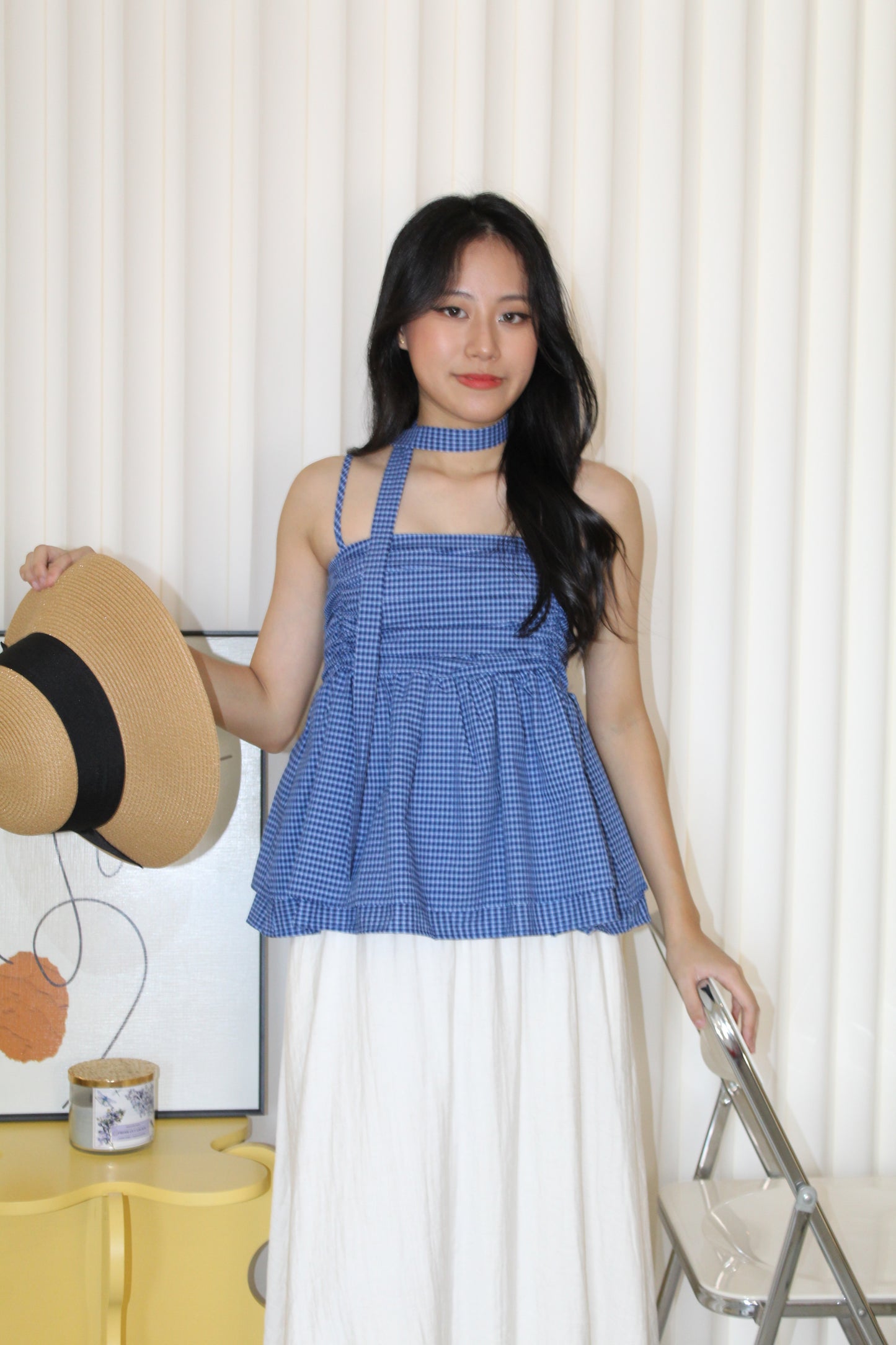 Neree Camisole Flare Top (White)
