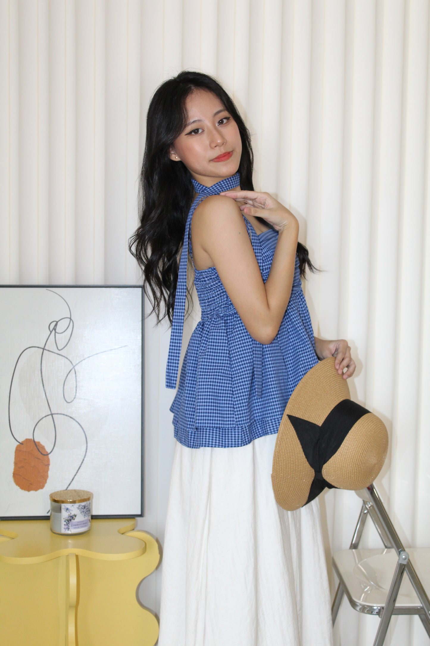 Neree Camisole Flare Top (White)