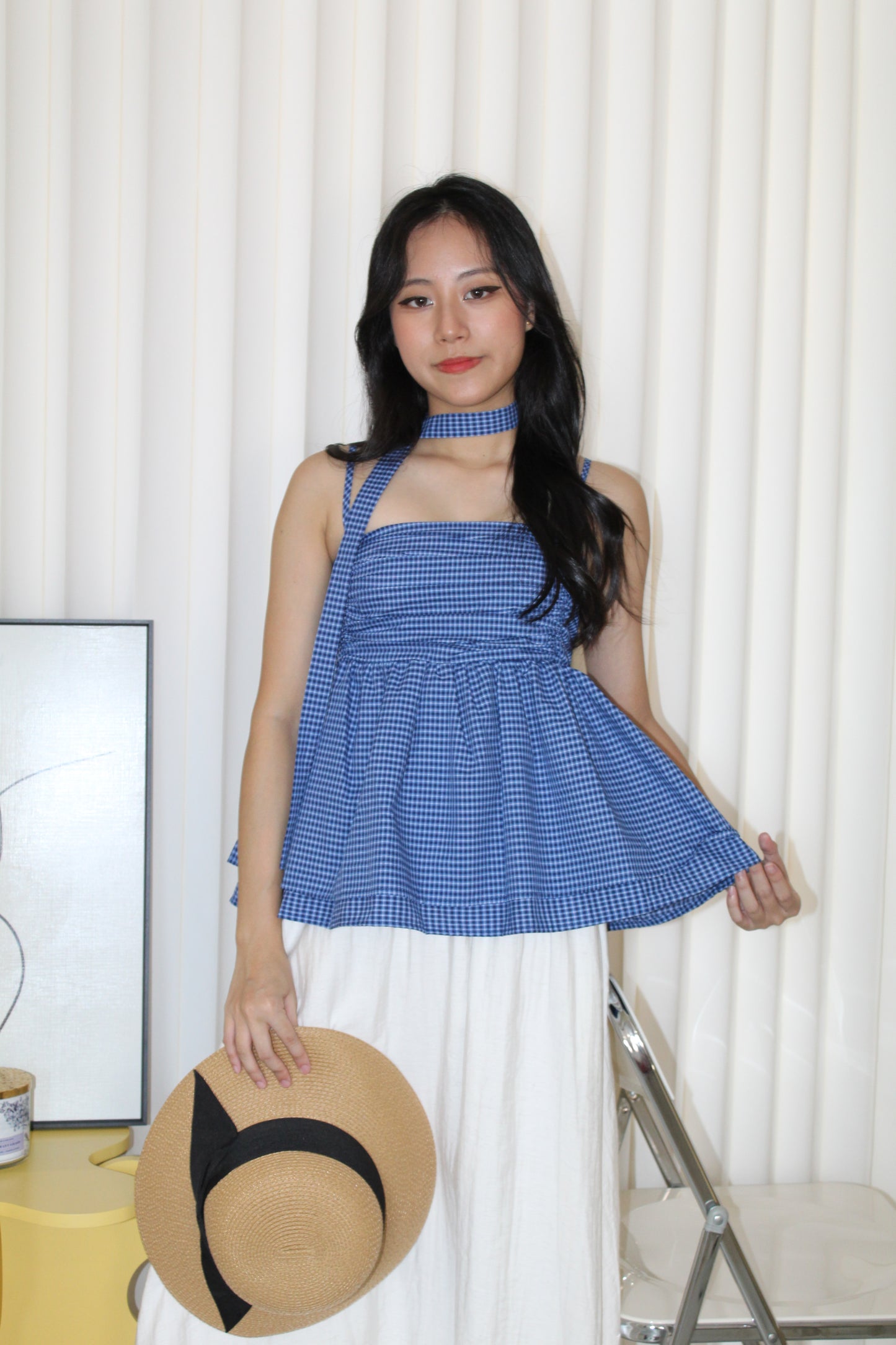 Neree Camisole Flare Top (White)