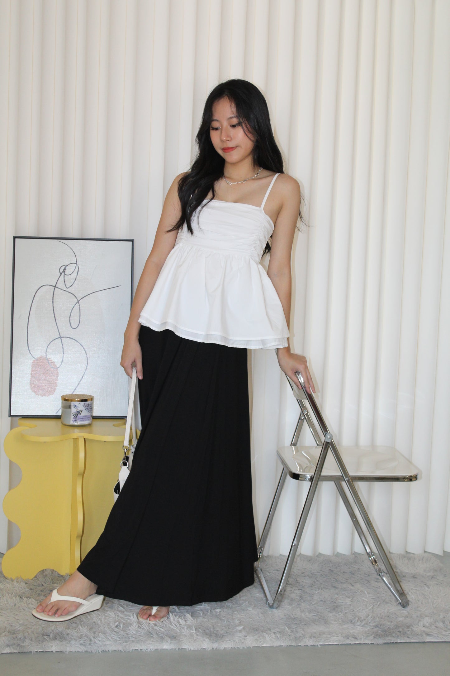Solena Flare Maxi Skirt (Black)