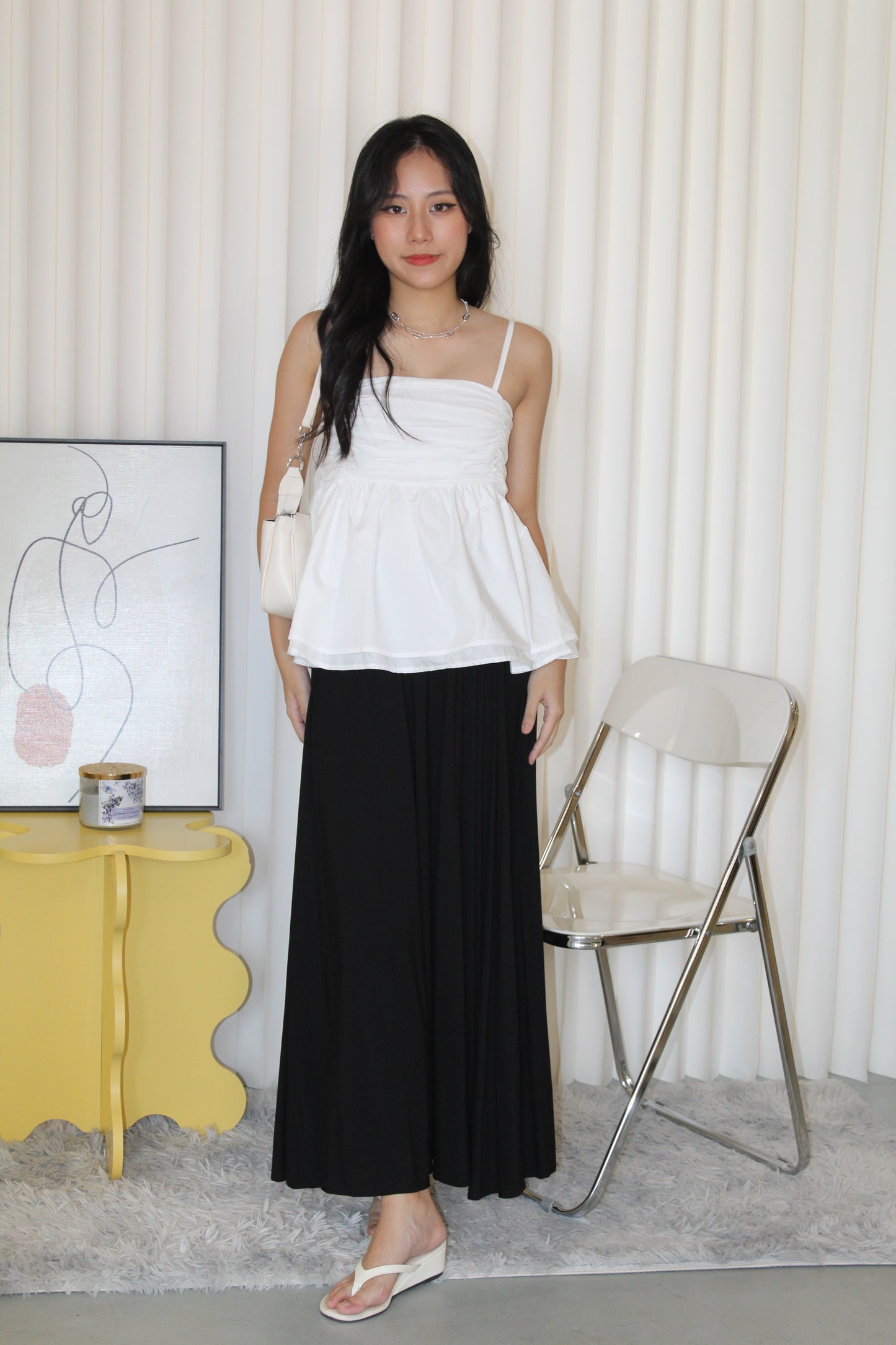 Solena Flare Maxi Skirt (Grey)