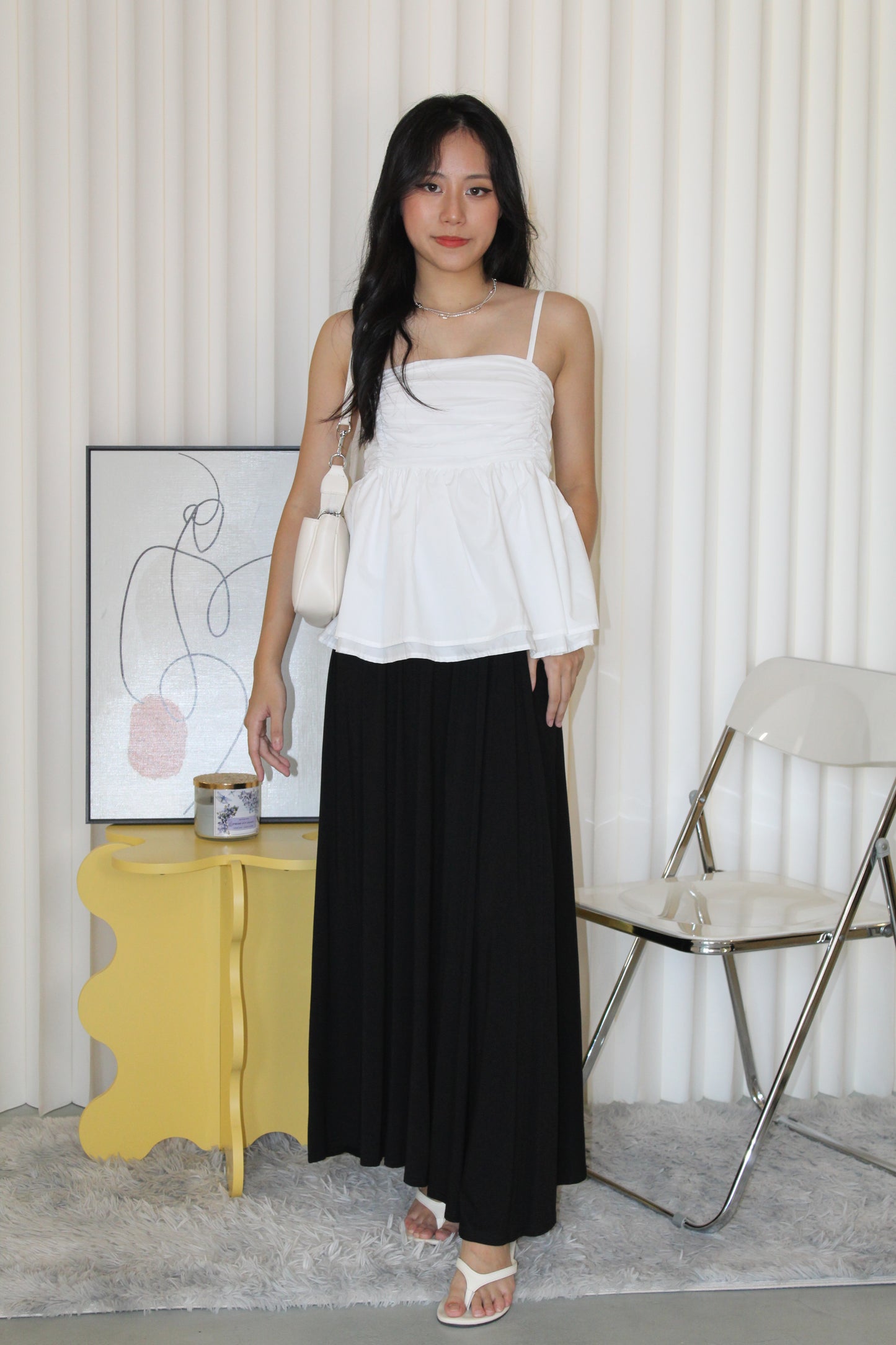 Solena Flare Maxi Skirt (Black)
