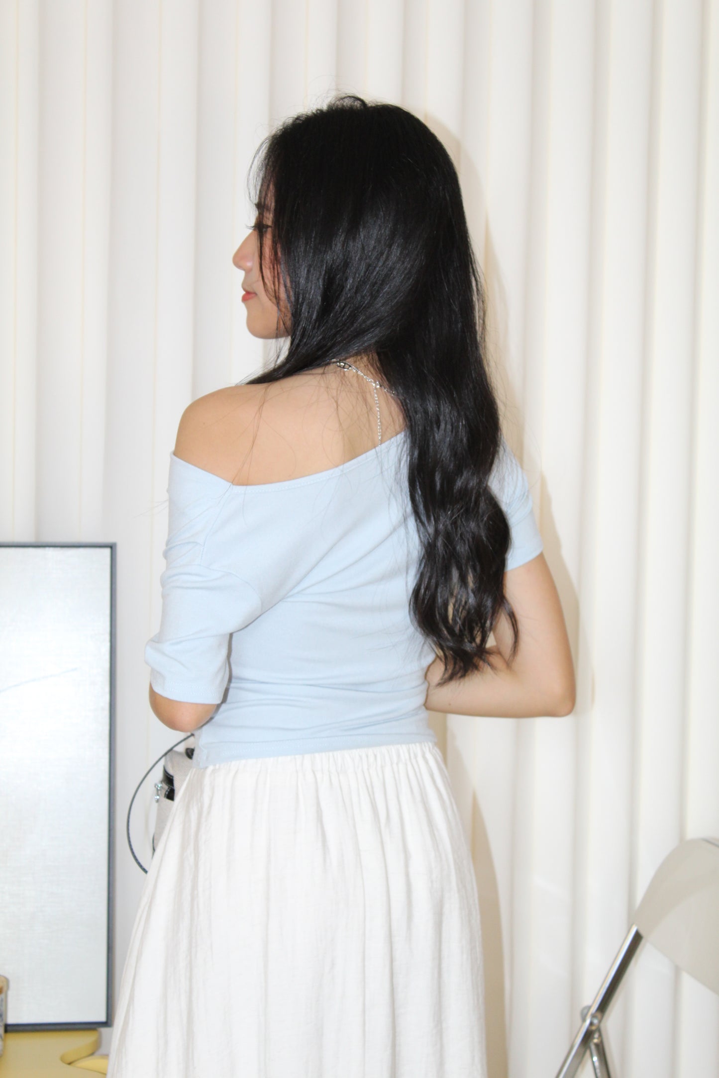 Prunelle Asymmetric Top (Black)