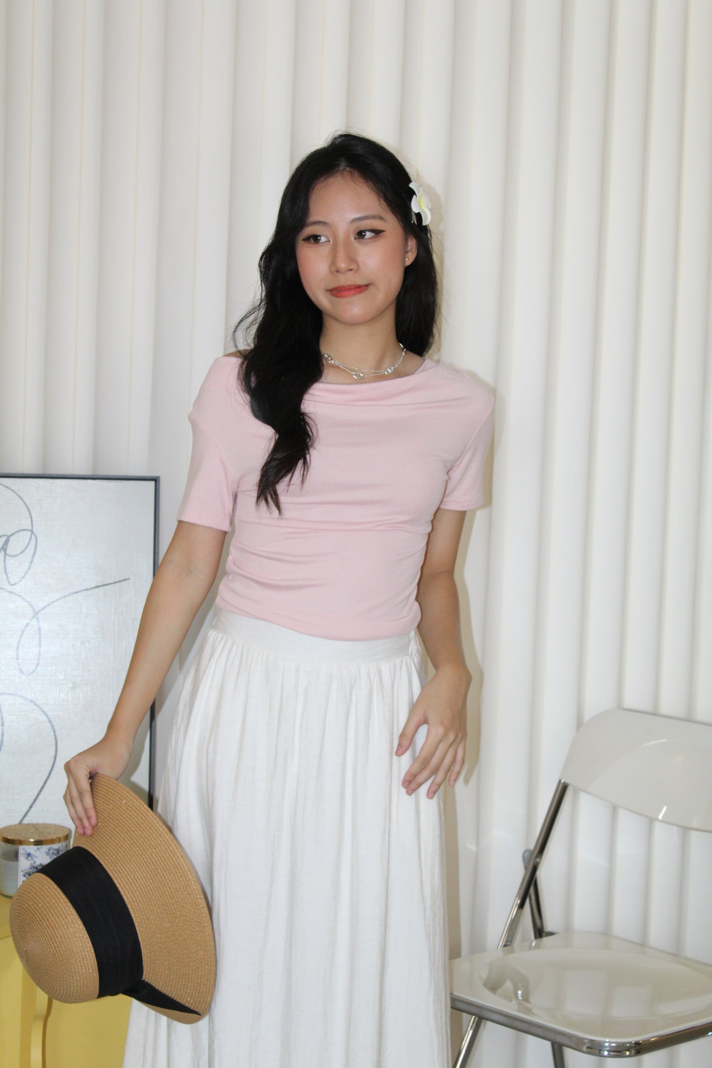 Prunelle Asymmetric Top (Black)