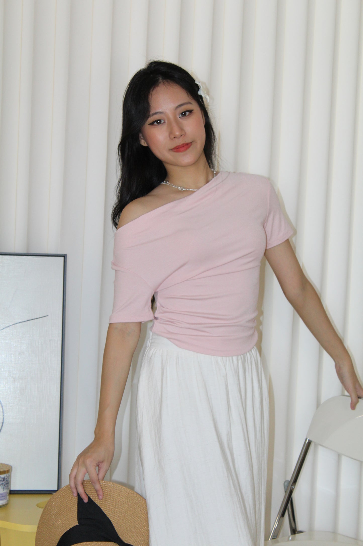 Prunelle Asymmetric Top (Pink)