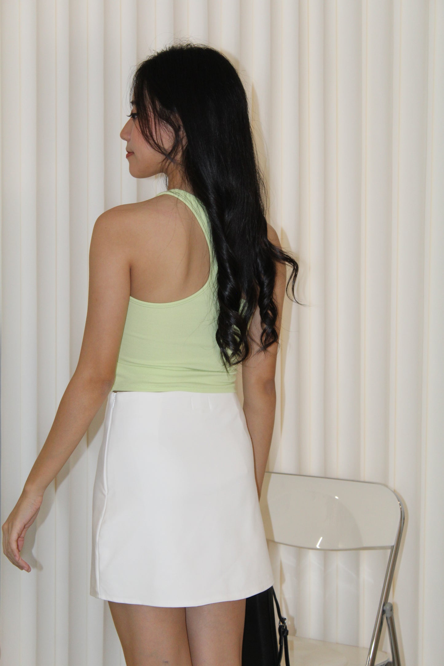 Erin High Waist Mini Skirt (Black)