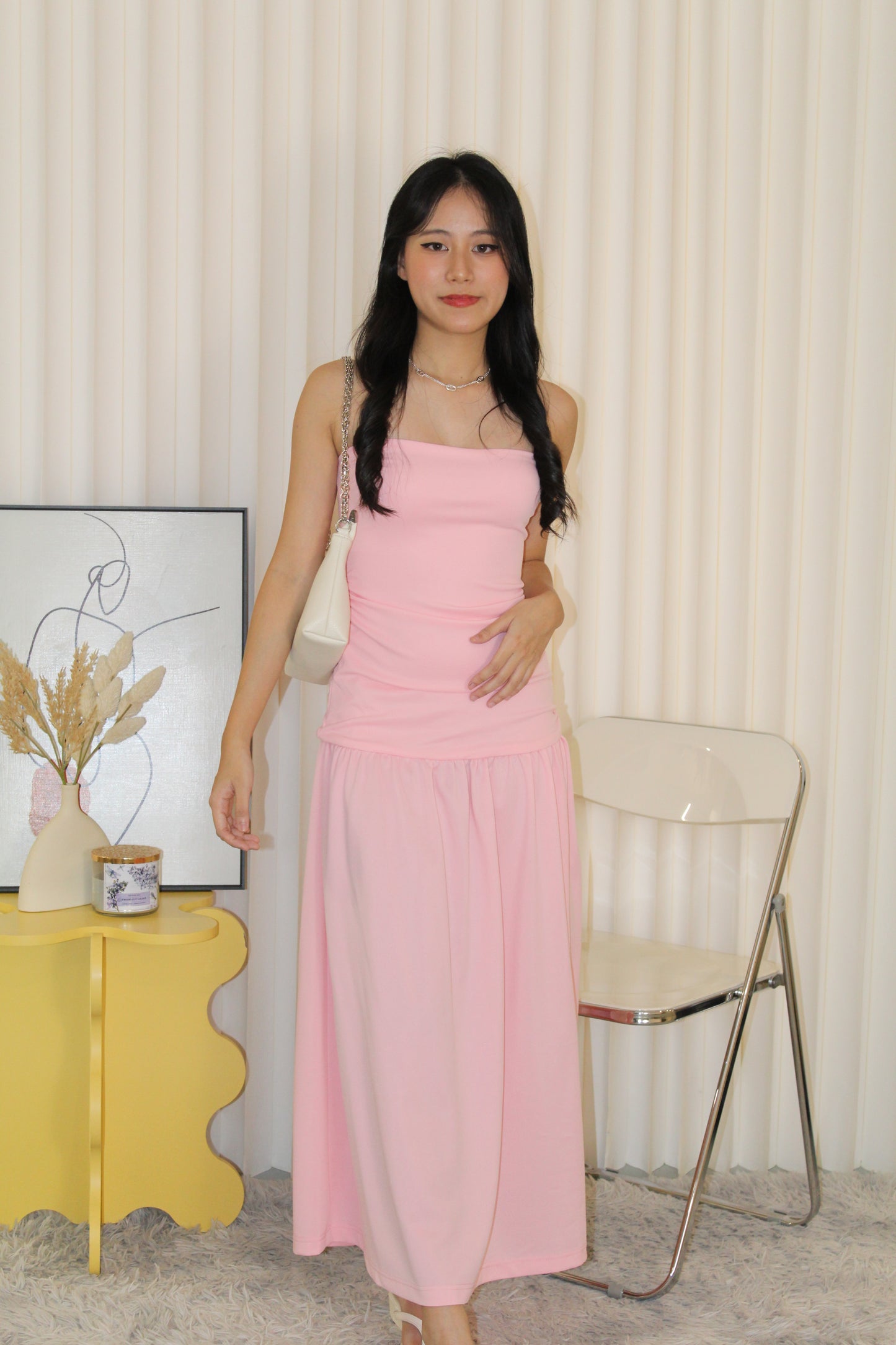 Sara Tube Maxi Dress (Pink)