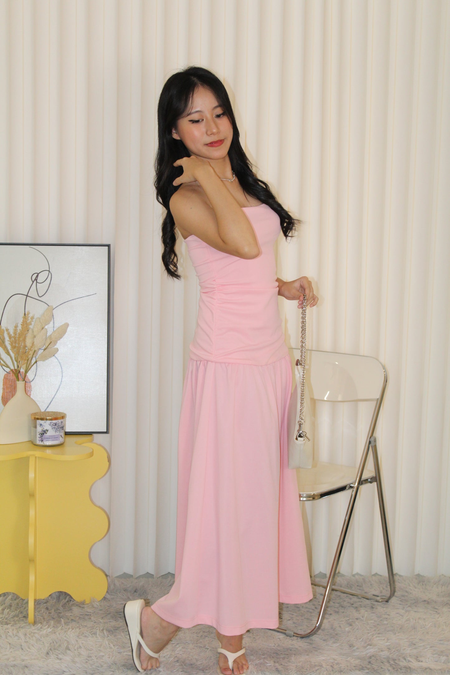 Sara Tube Maxi Dress (Pink)
