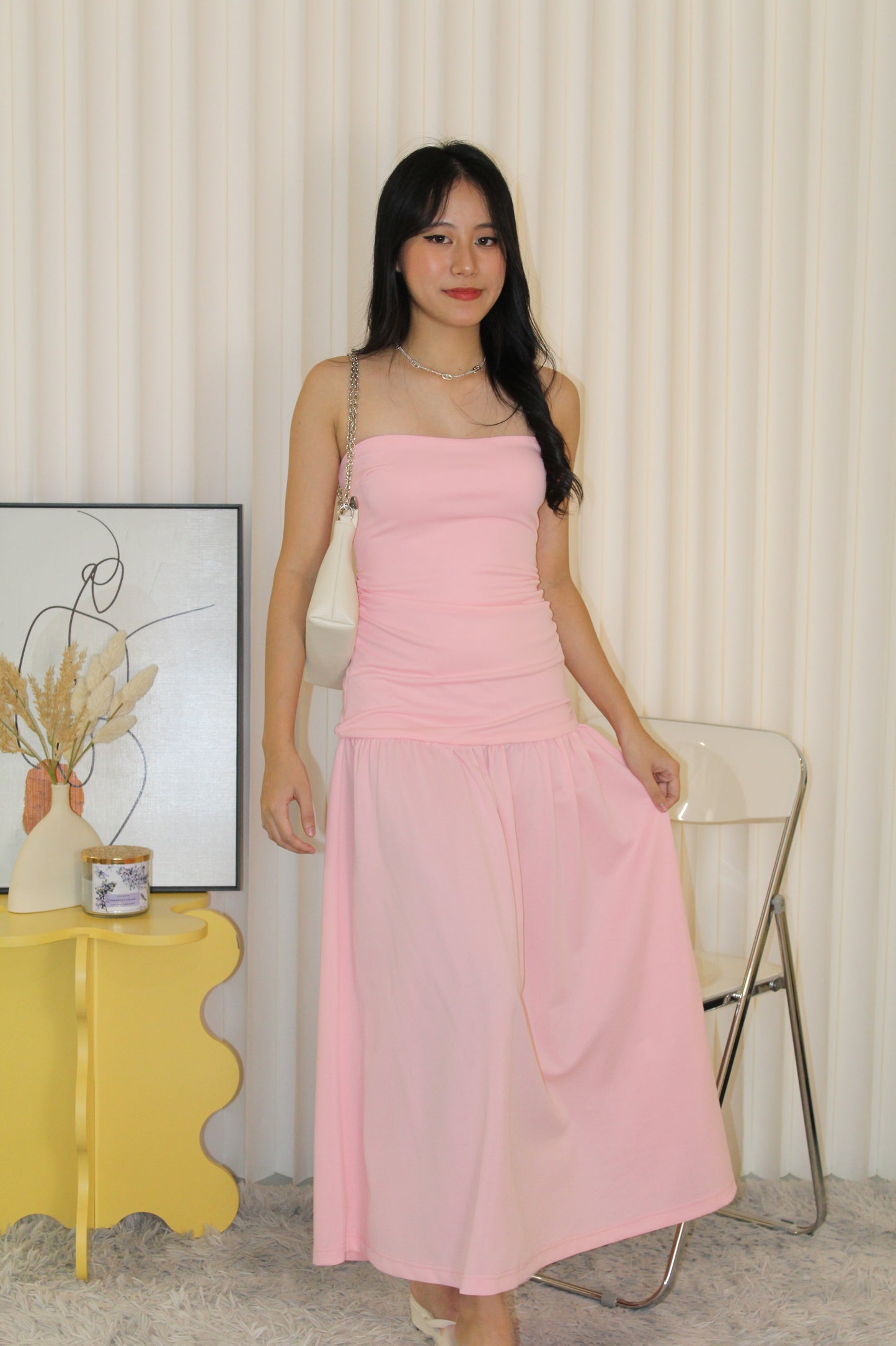 Sara Tube Maxi Dress (Pink)