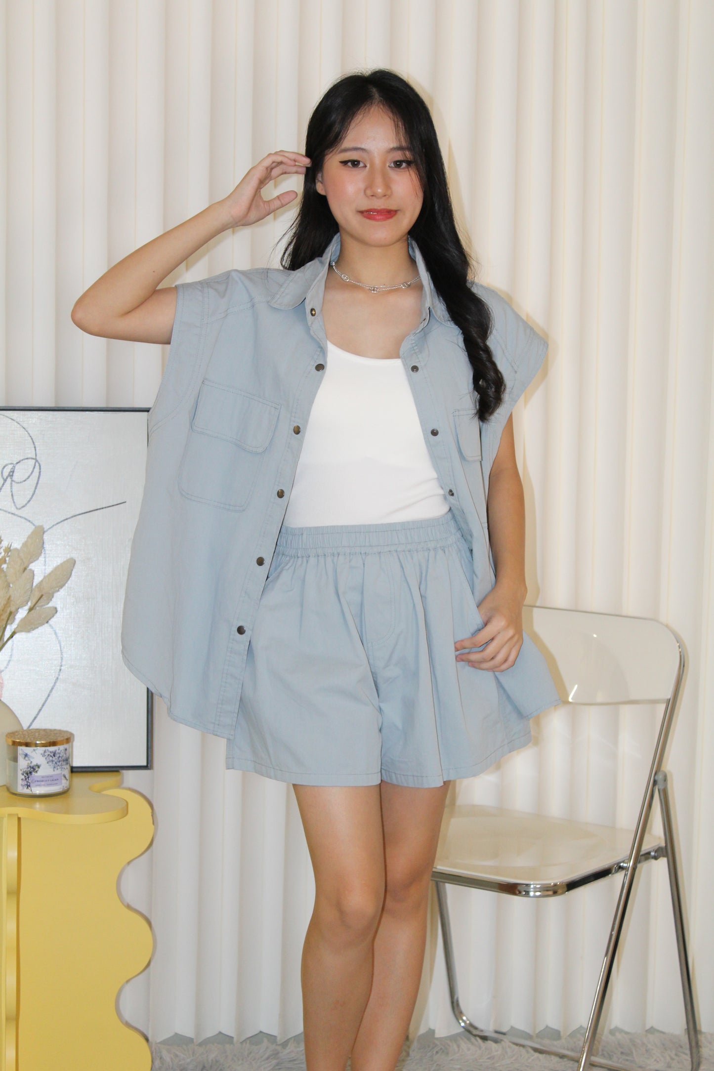 Backett Two Piece Shorts Set (Black)