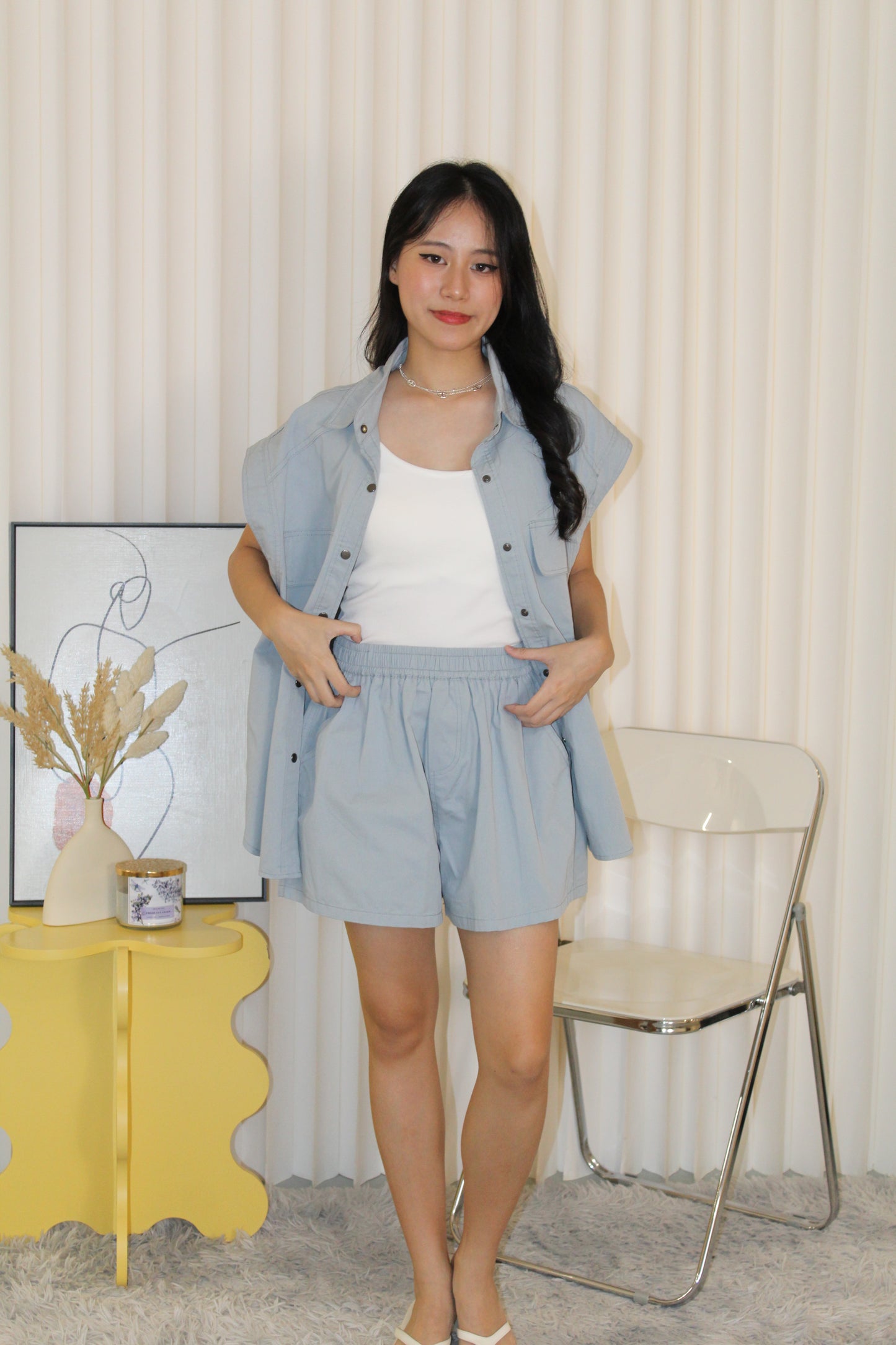 Backett Two Piece Shorts Set (Black)